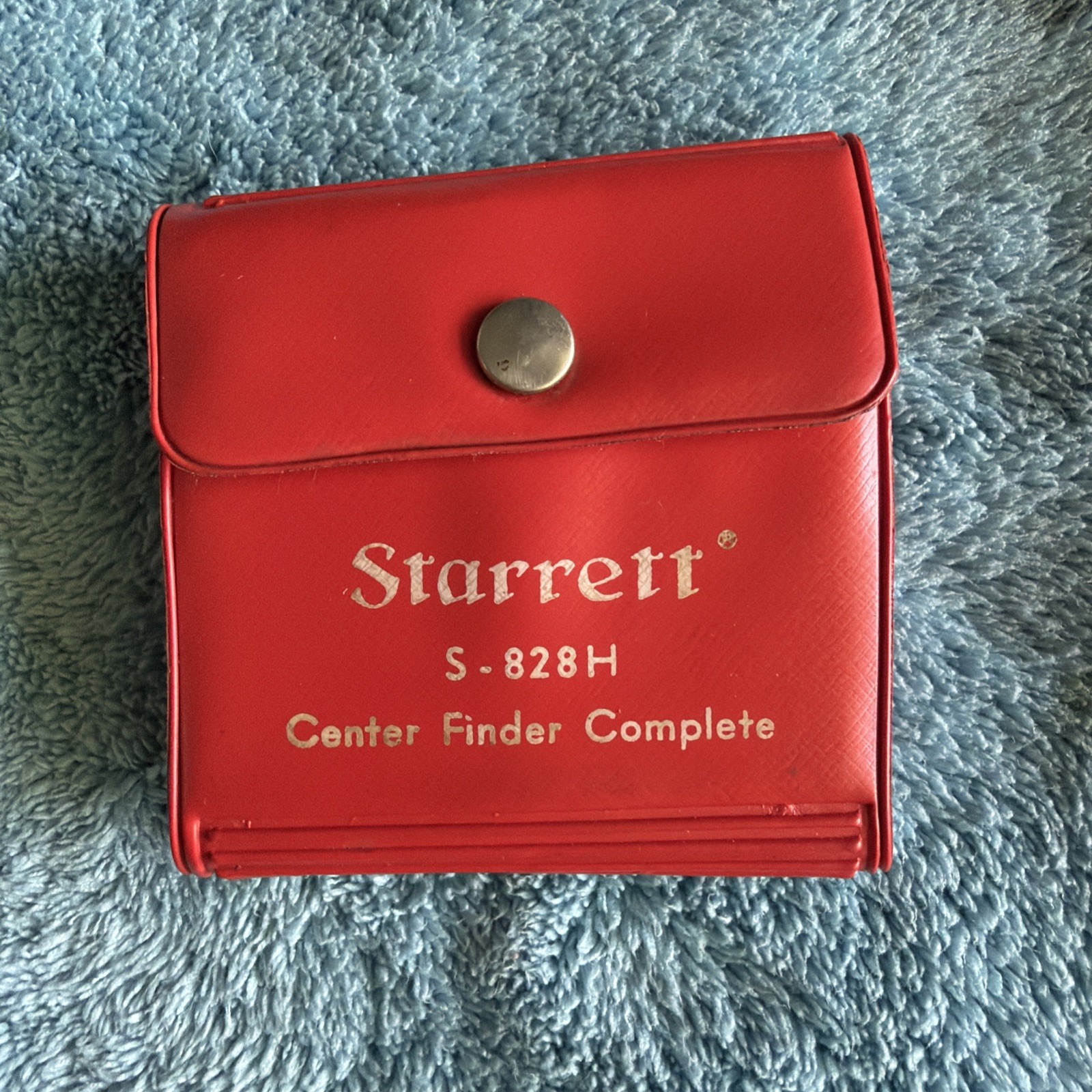 Vintage Starrett No. S-828H Center Finder Set Holder & Case Machinist Hand Tool