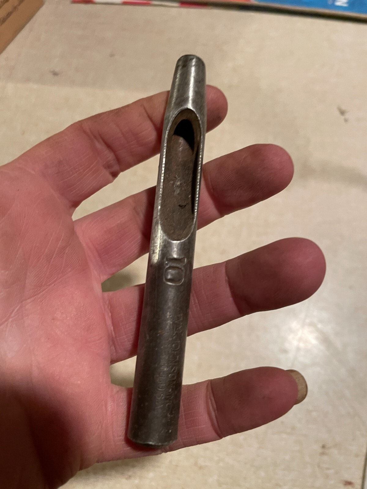 Vintage WM Johnson, Inc Leather hole punch tool #5