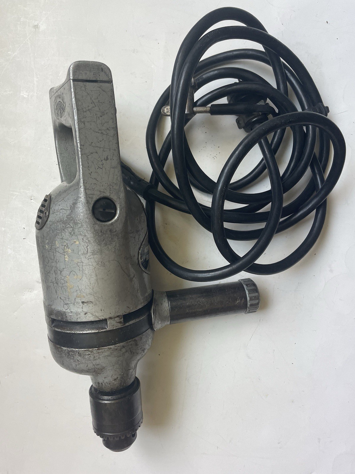 Vintage Sioux 1/2in Cabled Electric Drill with Cable and Key 4.5 Amp USED Works