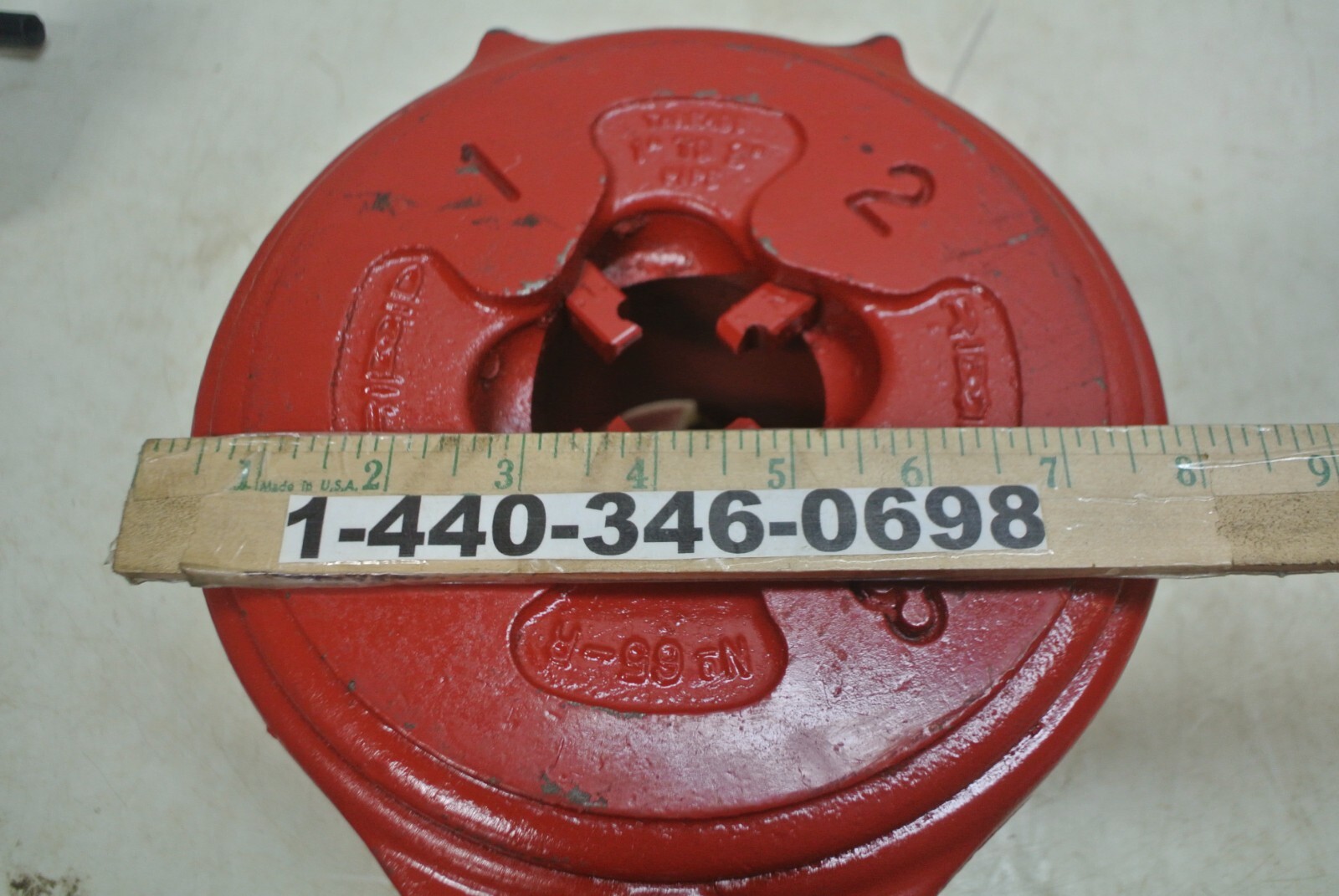 Ridgid #65-R 1″ – 2″ Ratcheting Pipe Threader Die Head Adjustable Plumbing tool