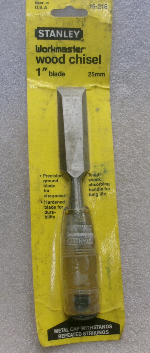STANLEY WORKMASTER WOOD CHISEL 1″ / 25 mm W/METAL CAP 16-216 #408K