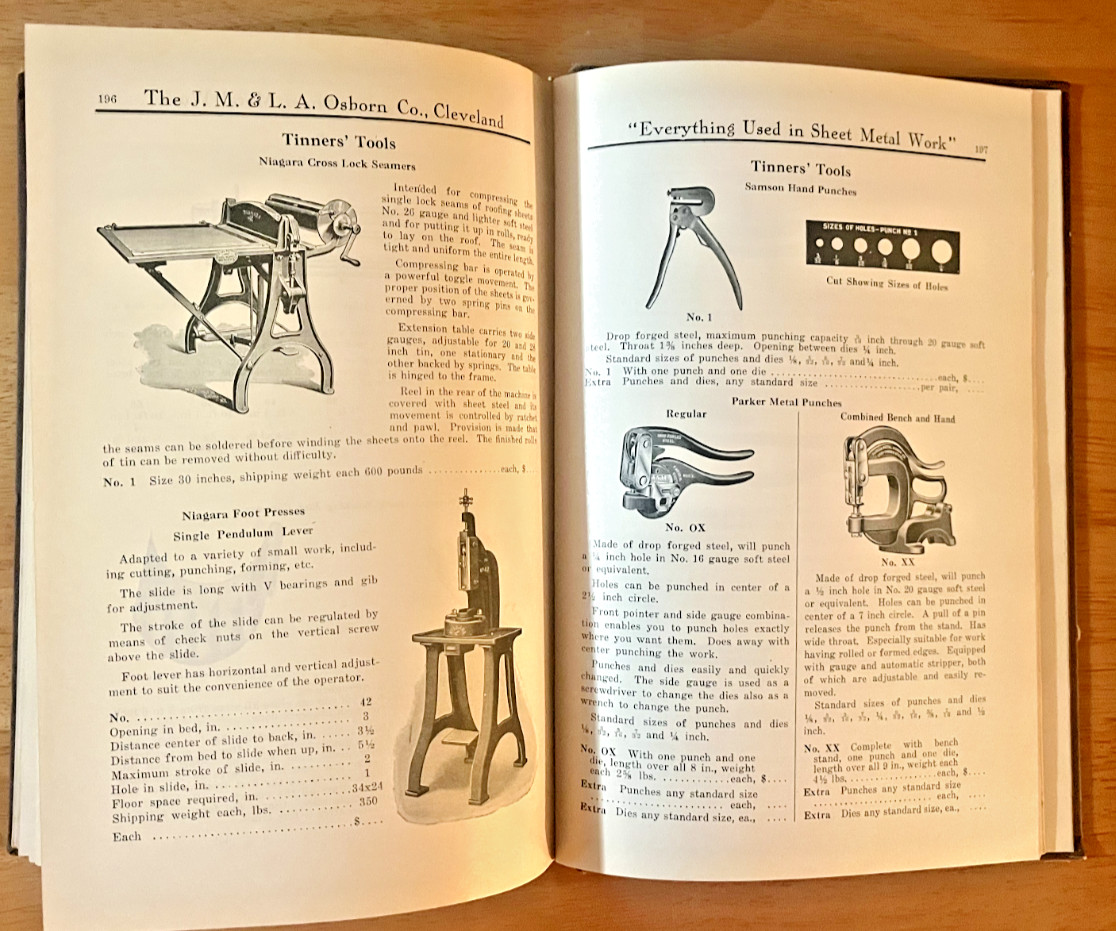 J M & L A Osborn Company Cleveland Ohio c. 1920 illus. catalog no 24 metal work