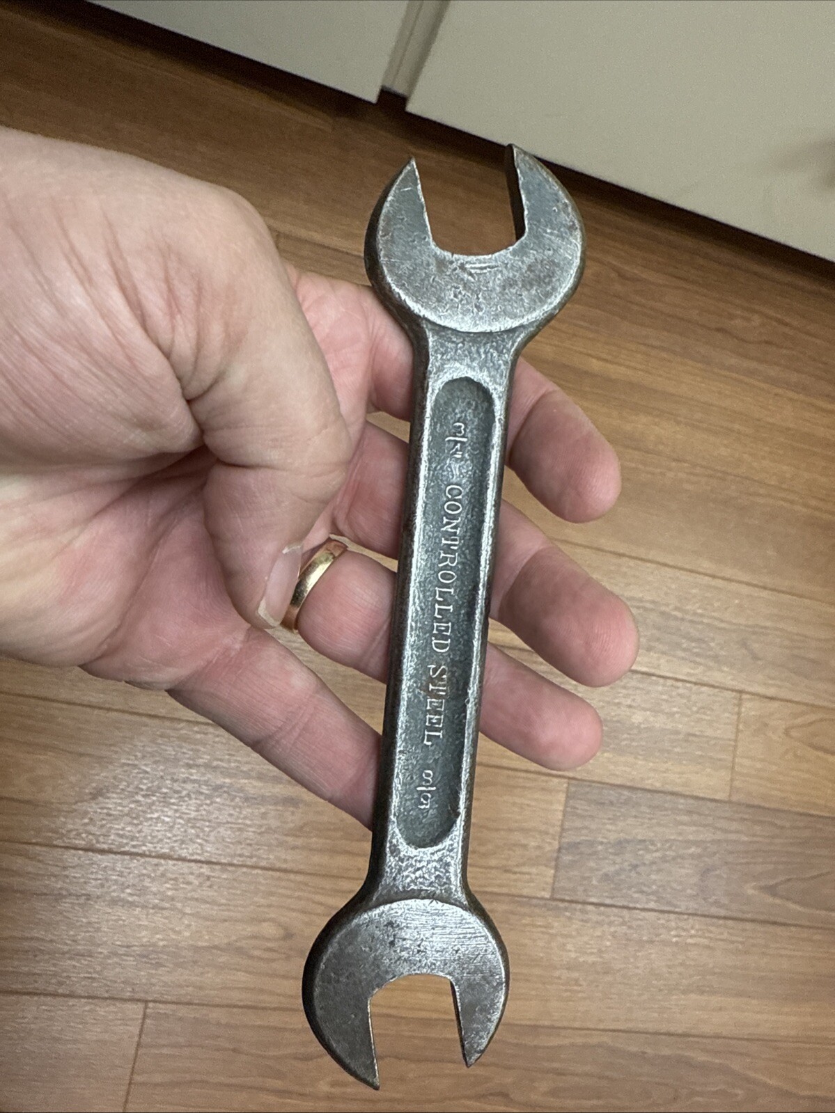Vintage Controlled Steel 3/4” x 5/8″ Open End Wrench Drop Forged USA 7.5″ Long