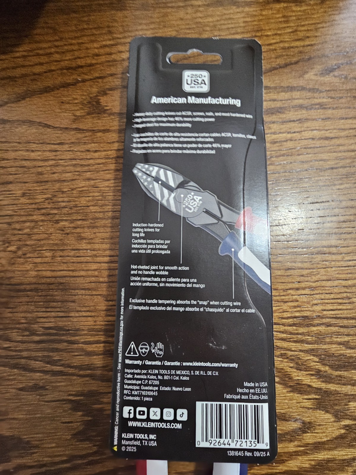 Kelin Tools Limited Edition 250th Anniversary Limited Edition Set of 4 New