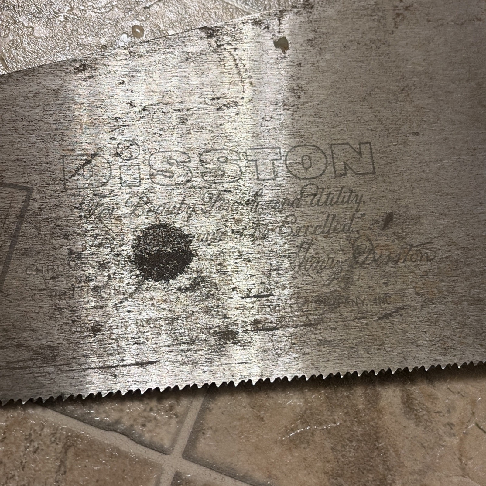 VINTAGE Disston USA D-8 22” BLADE 10-point Handsaw Chrome