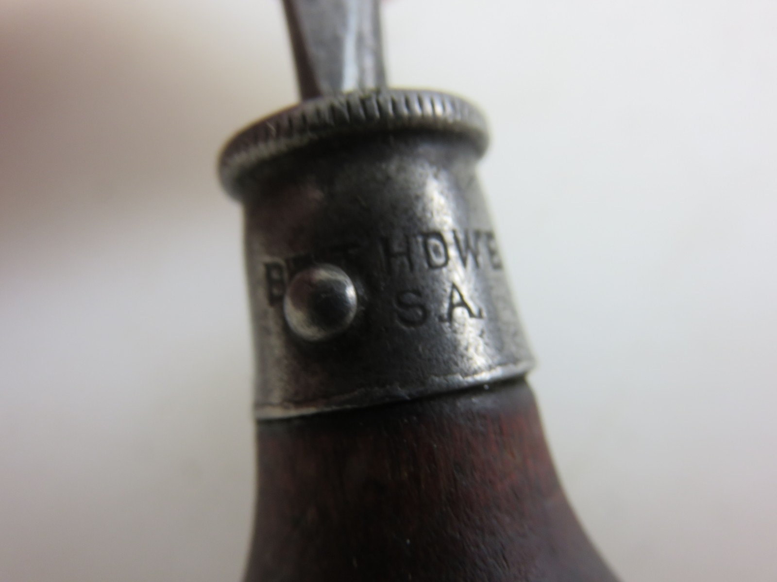 Bridgeport Hardware Stubby Flat Blade Screwdriver Wood Handle 3.25″L Vintage USA