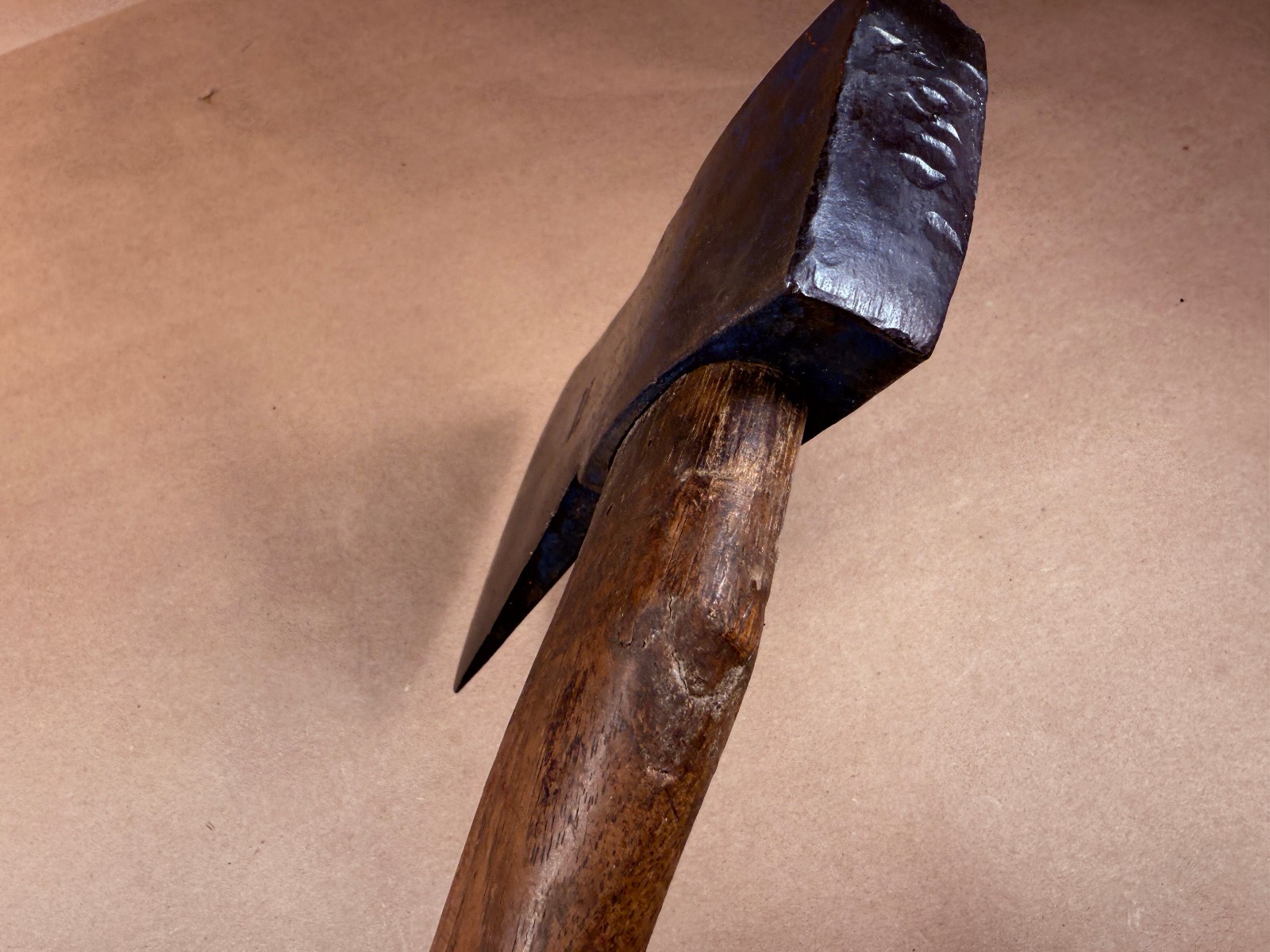 Vintage Blue Hand Axe Made In Sweden 2-1/2 Lb With Original Wood Handle