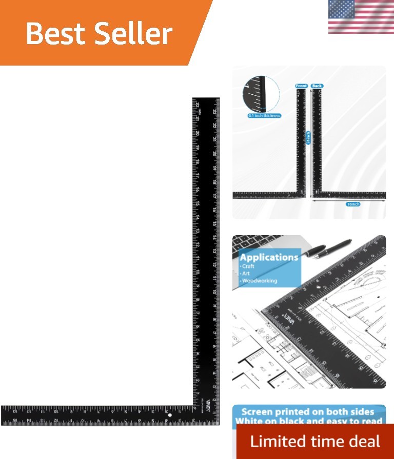 Durable 16″ x 24″ Carpenter Square with Anti-Rust Coating and Clear Markings