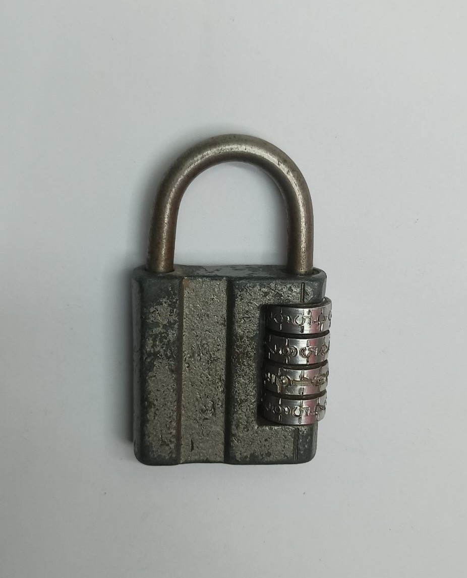 USSR Metal Combination Padlock Works Collection 1985 Good condition