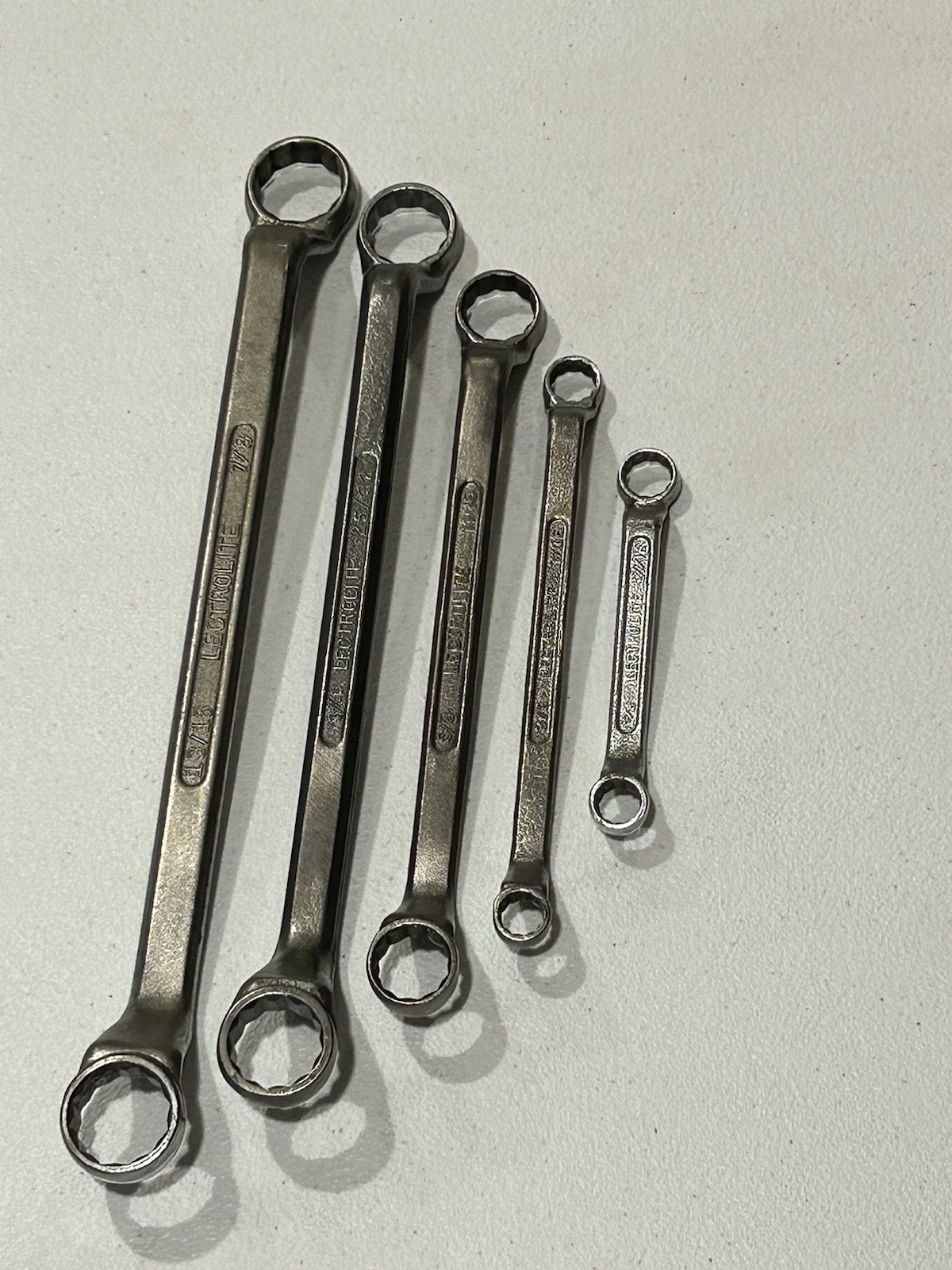 Vintage Lectrolite Box End Wrench 5pc Set Tru Fit USA