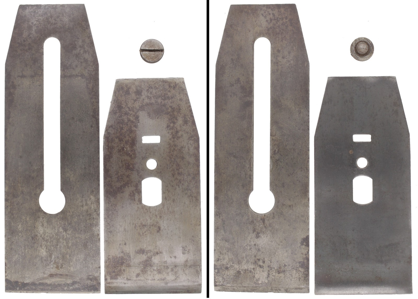 Orig. Iron & Chip Breaker for Stanley No. 8 Size Plane – Pat. ’92 – mjdtoolparts