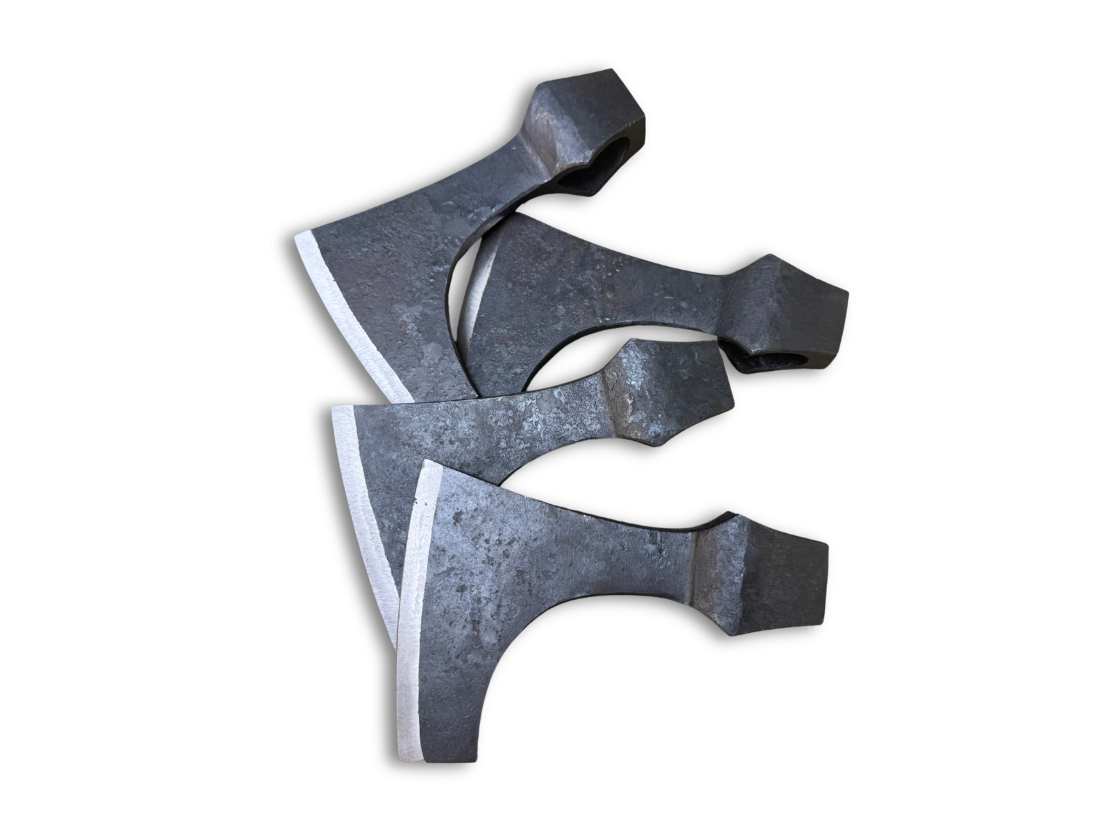 Tempered Carbon Steel Axe Head | Historical Replica Viking Style | Set of 4