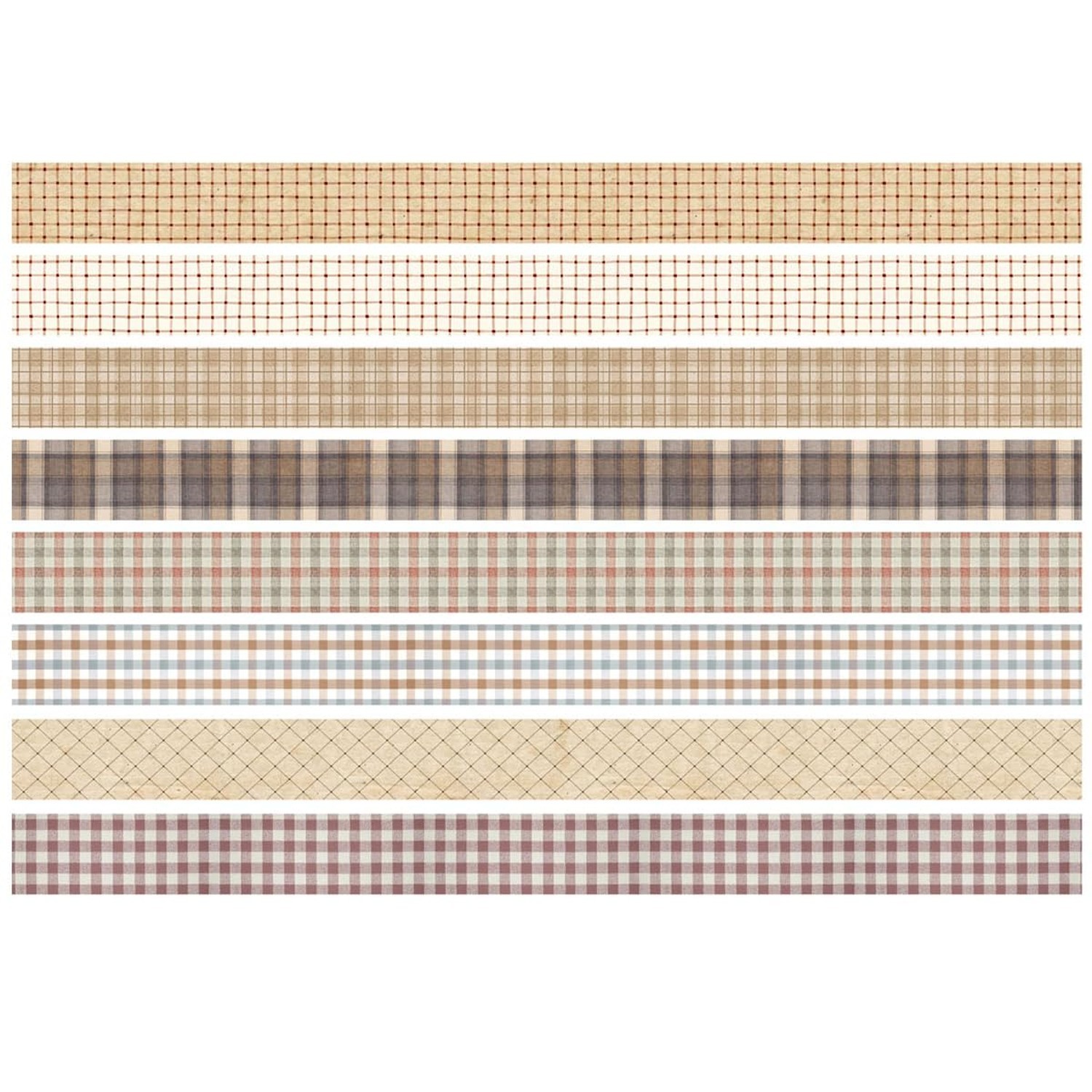 Vintage Washi Tape Set 8 Rolls Thin Retro Decorative Antique Patterns Masking…