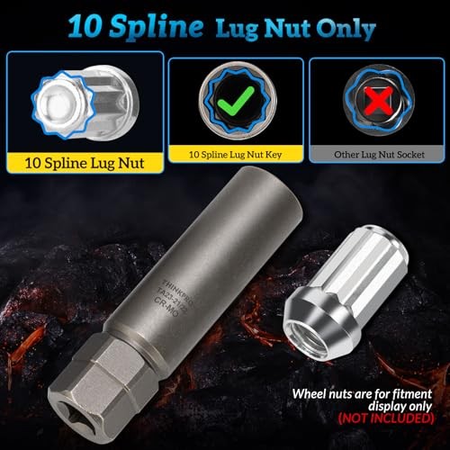 10 Spline Lug Nut Socket,Replacement for TA23-21/22 10 Spline Lug Ta23-21/22