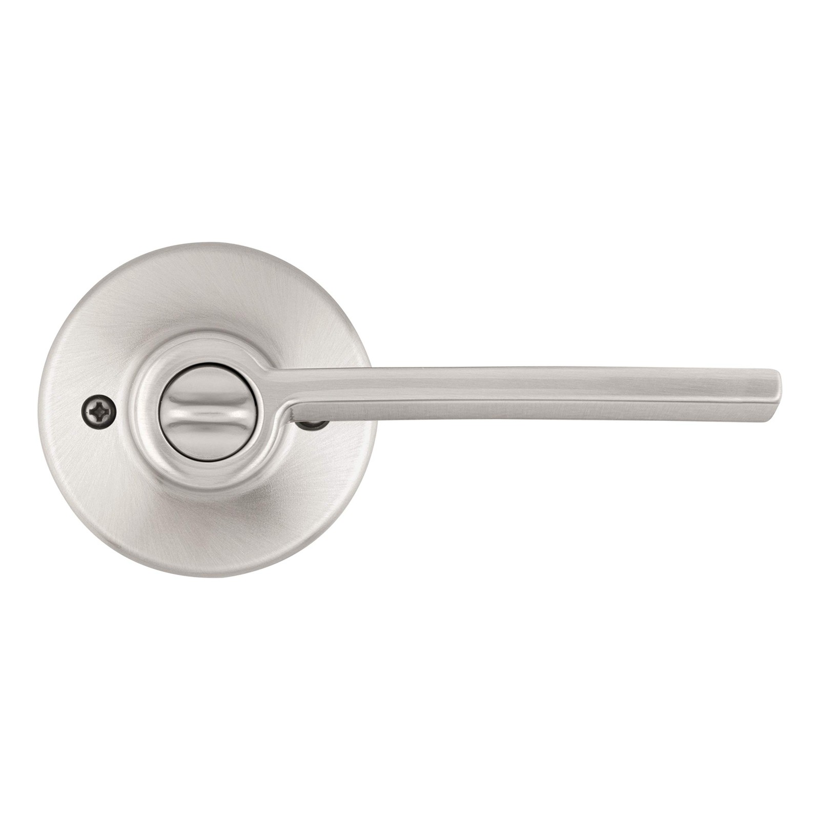 Kwikset Ladera Entry Door Handle with Lock and Key, Entry, Satin Nickel
