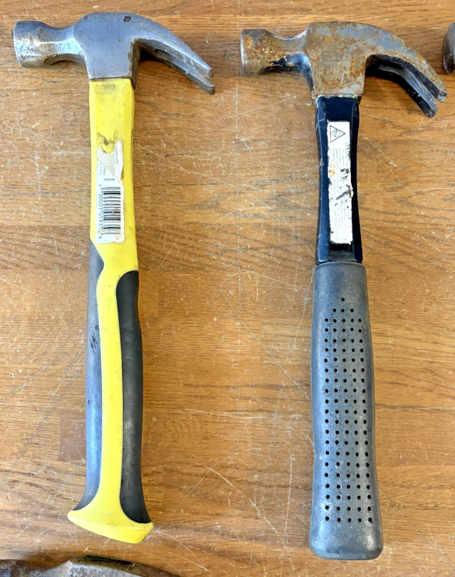 Lot of (10) Claw & Framing Hammers – Estwing, Kobalt, True Temper, Stanley,Husky