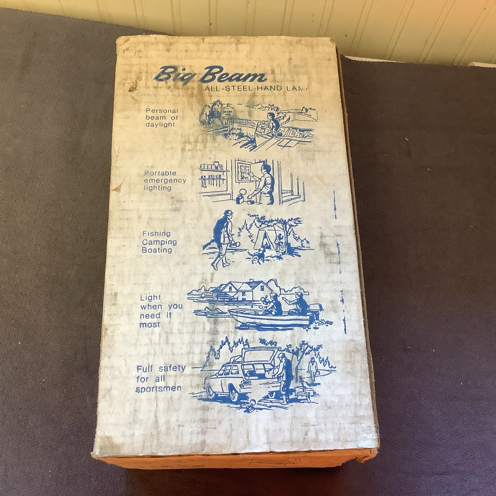 Vintage Big Beam Model 166 Flashlight Spotlight New In Box