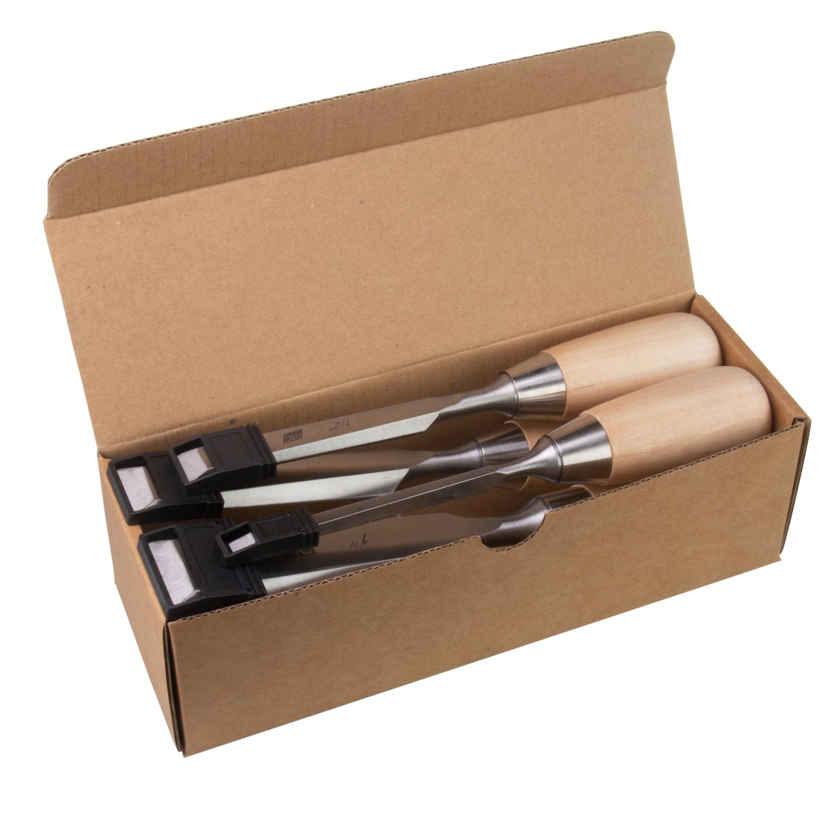 4 Piece Bevel Edge Butt Chisel Set 1/4 inch(6mm), 1/2 inch(12mm), 3/4 inch(20…