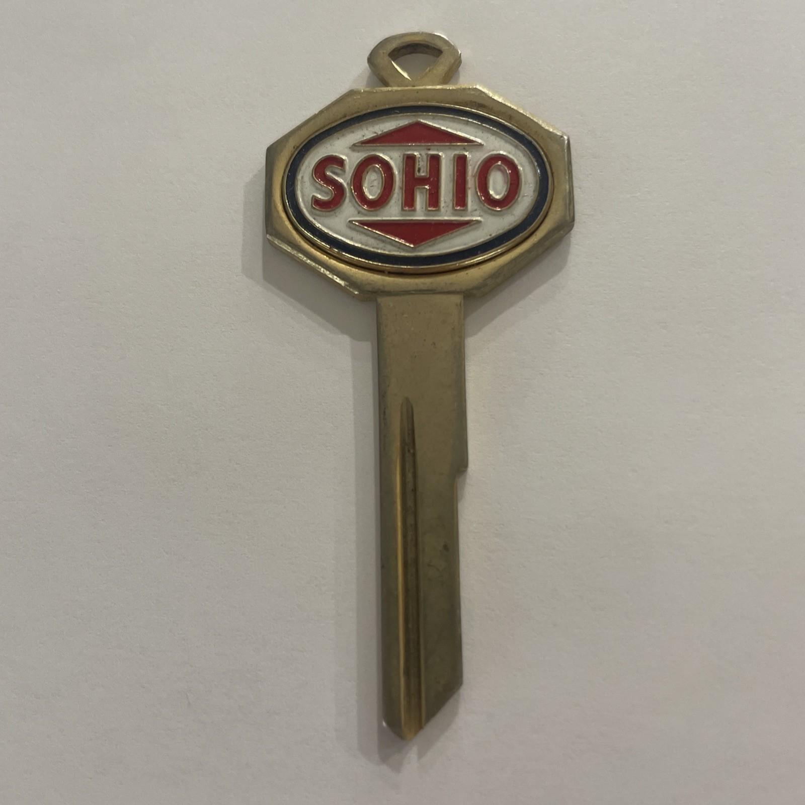 Vintage Sohio Key Blank Uncut, Gold Tone