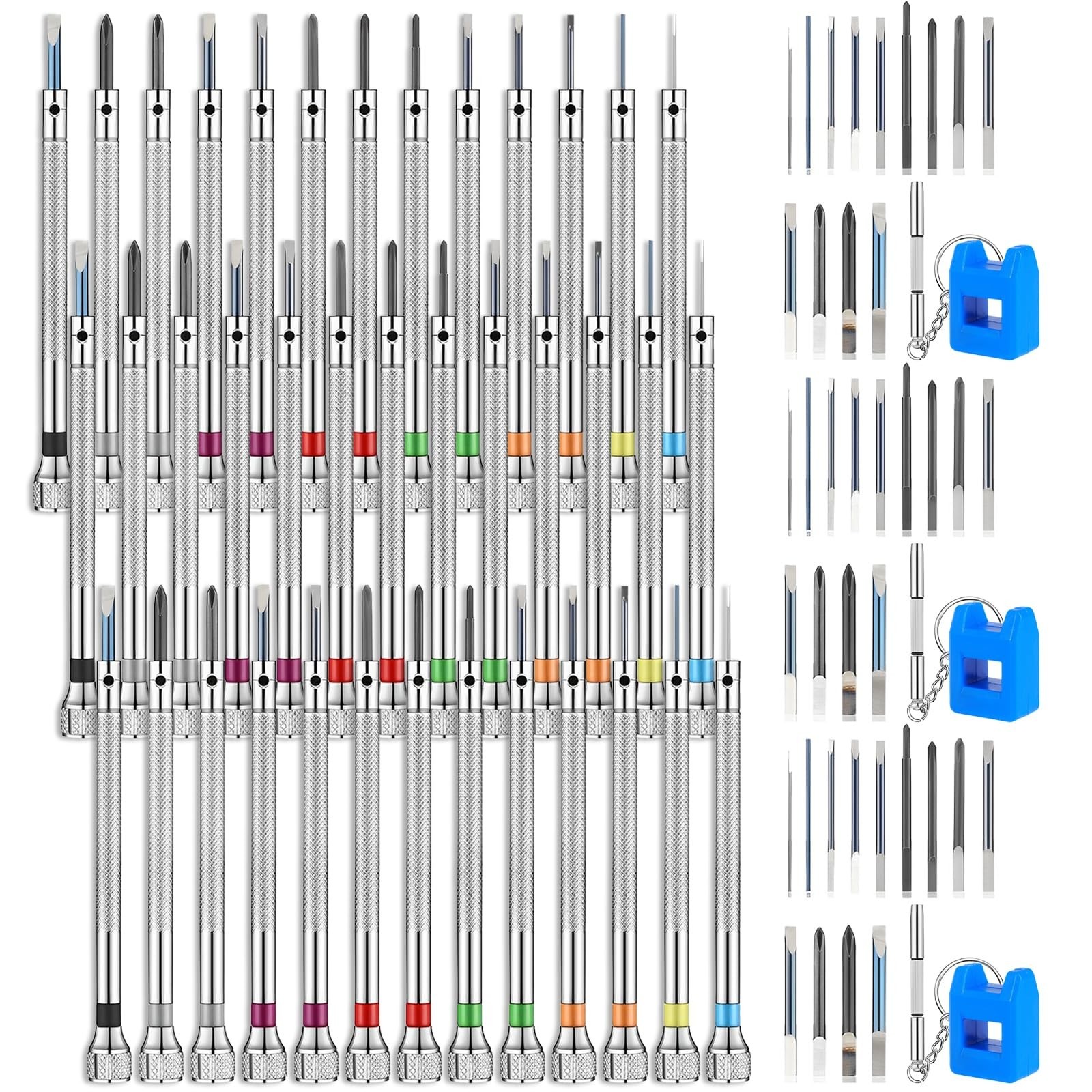39 Pcs Precision Watch Screwdriver Set, 0.6-2.0mm Jewelers Screwdriver Kit wi…