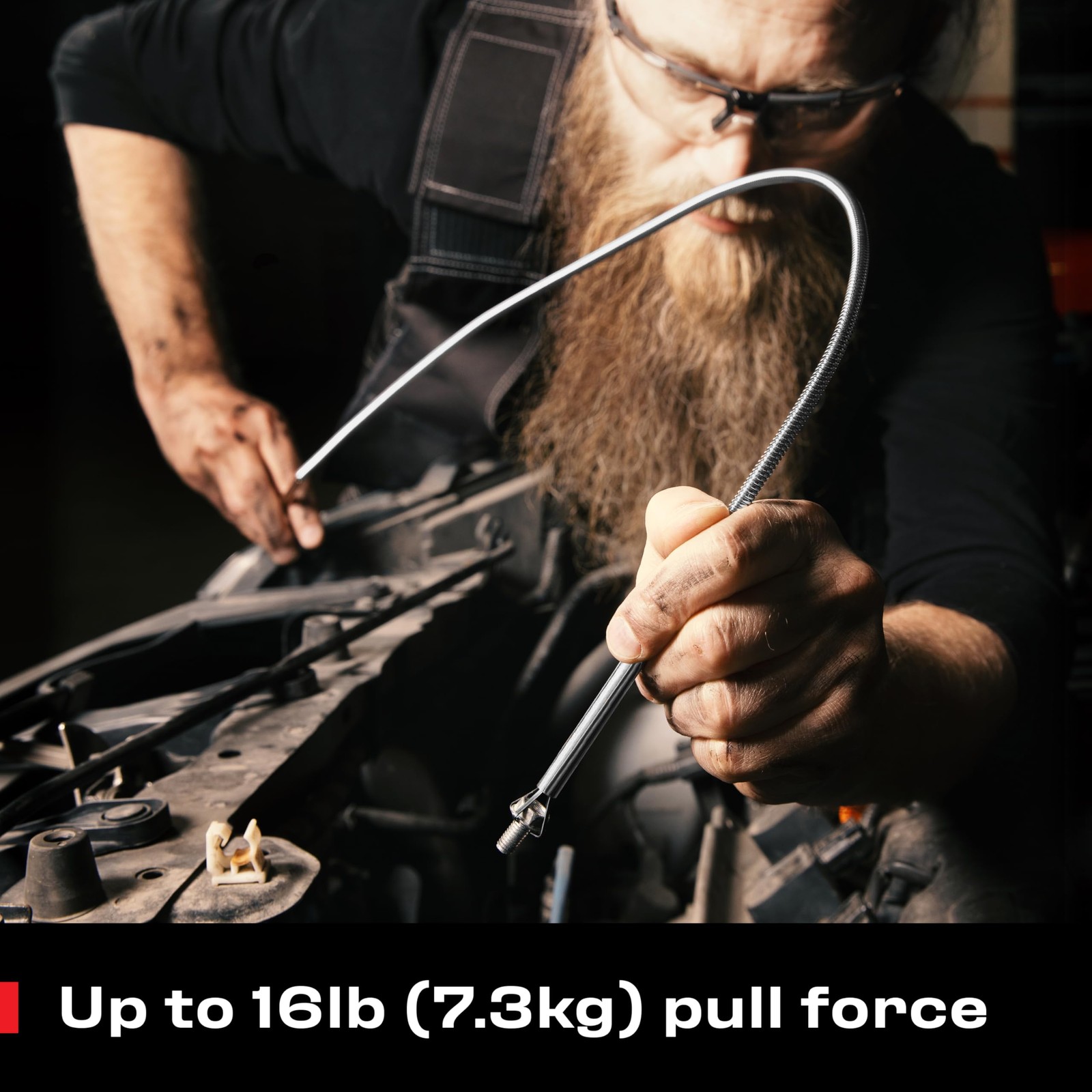 NoCry Premium Pick Up Tool Set — Includes a 36in Flexible Claw Grabber Black