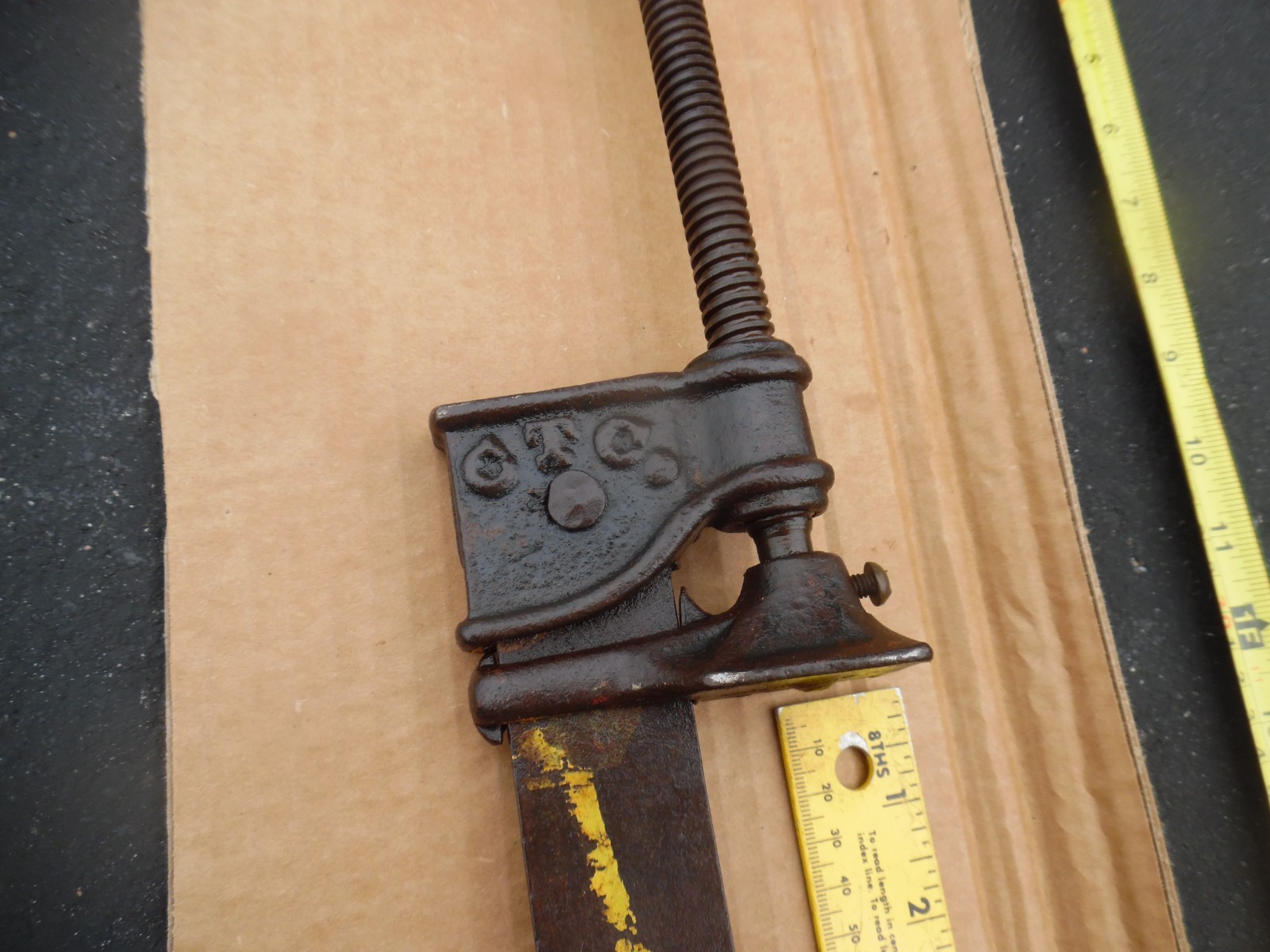 Vtg Cincinnati Tool Company HARGRAVE CTC Usable to 36″ Bar Clamp Carpenter Tool