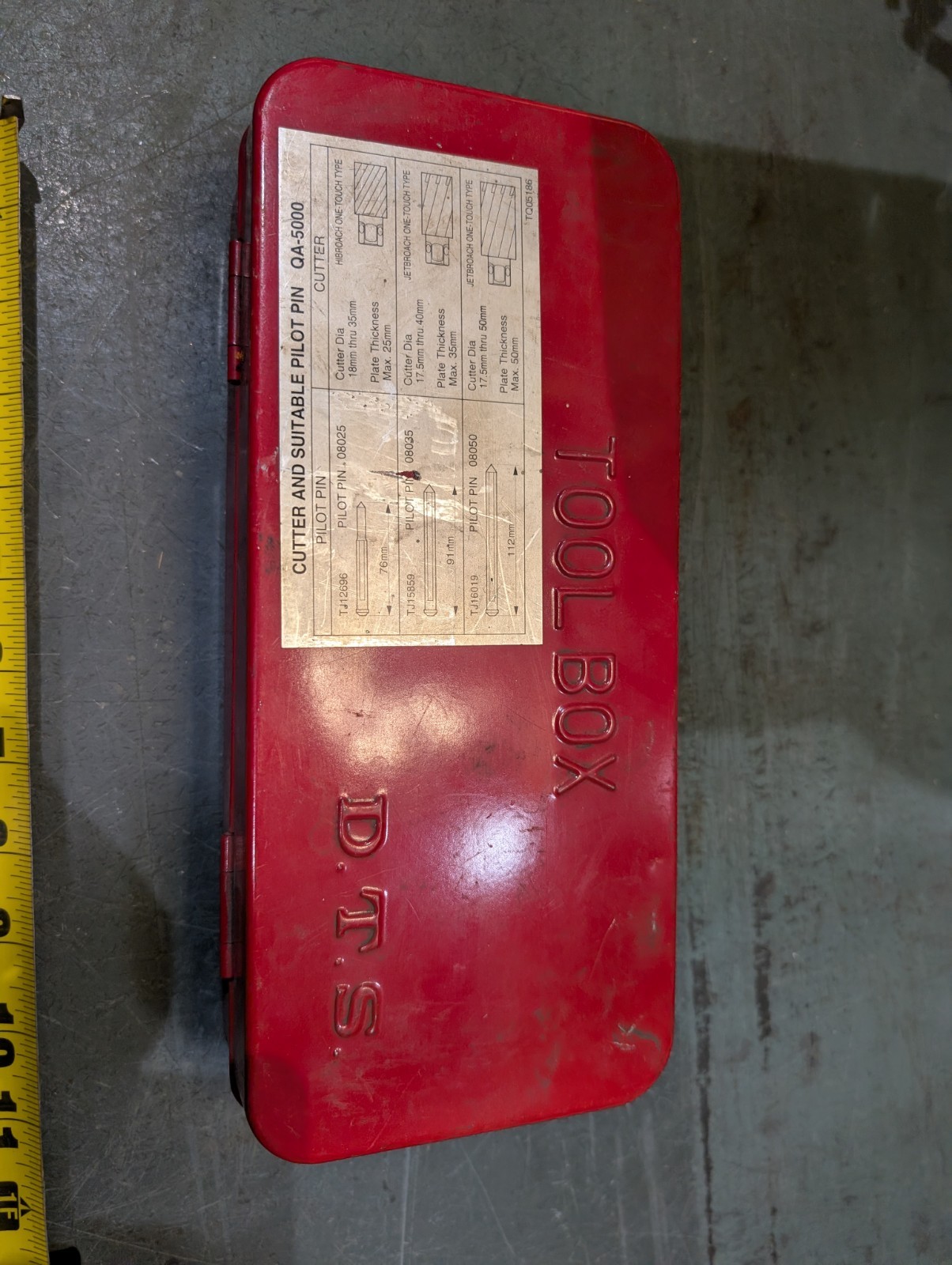 11″ Vintage DTS Utility Steel Red Tool Box Latches Handle – Excellent -!Charity!