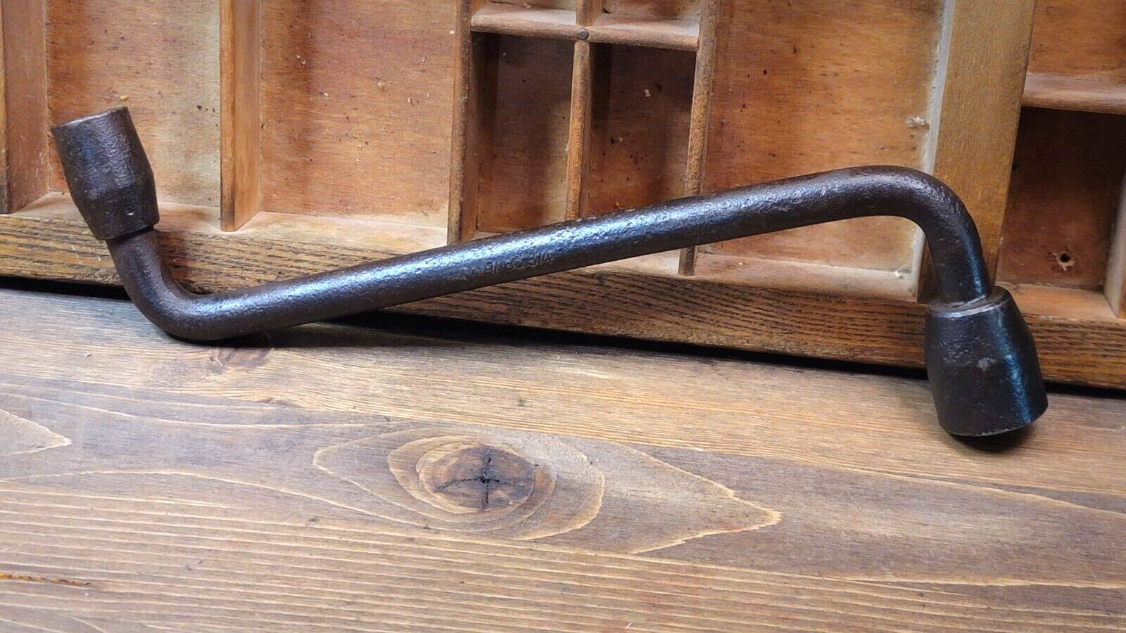 Old 20’s 30’s BOG MFG Double Socket Off-Set Wrench – Vintage / Antique Tool