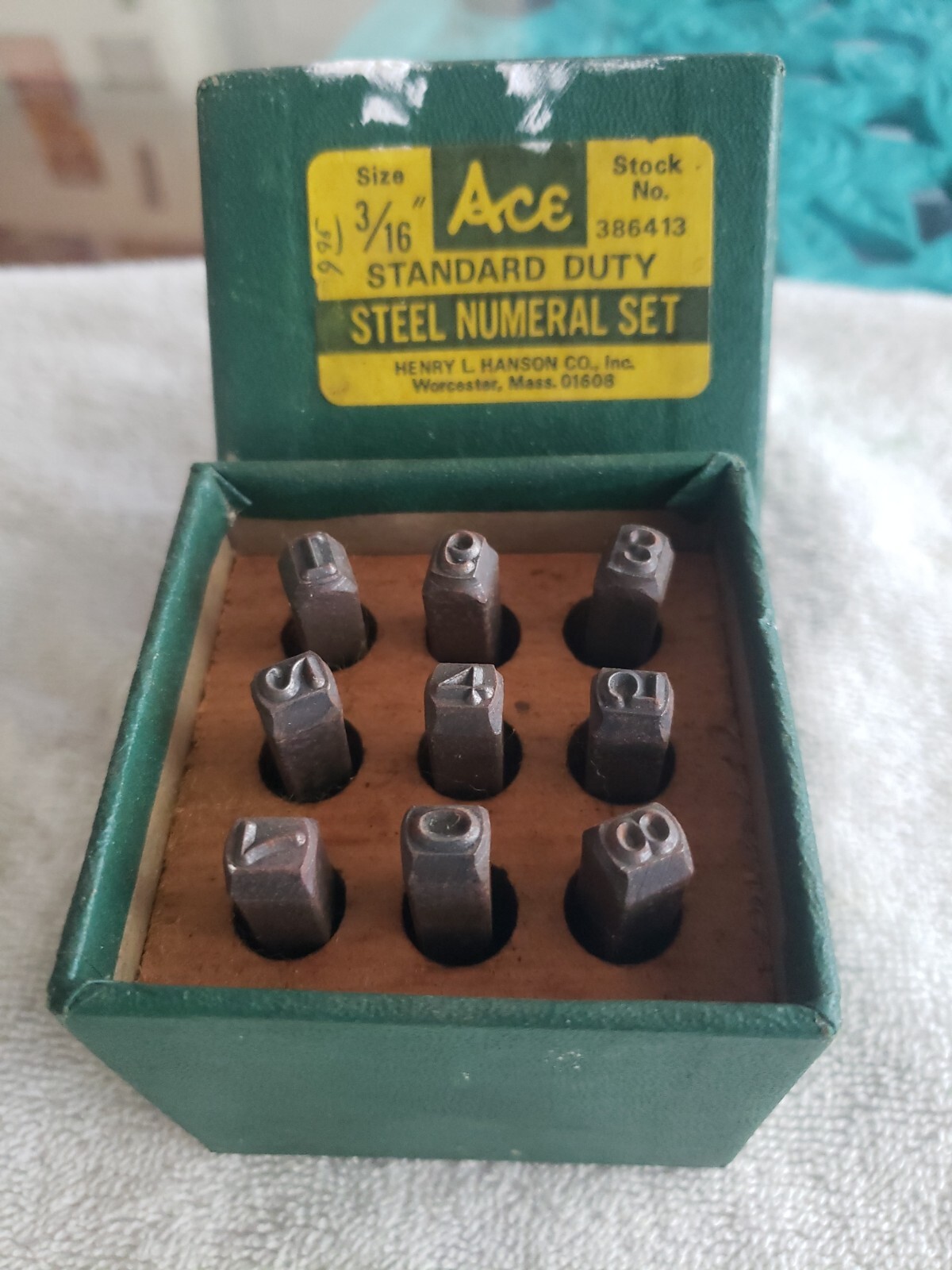 Ace Standard Duty Steel Numeral Set 1/8″ Stock No. 386413-Henry L. Hanson Co.