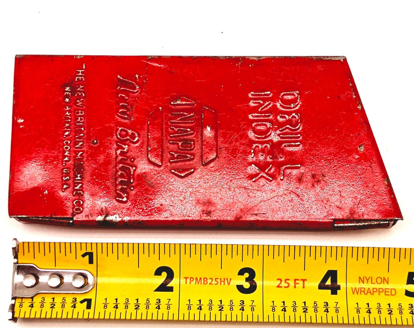 Vintage New Britain (NAPA) Red Metal Drill Index Case No Drills