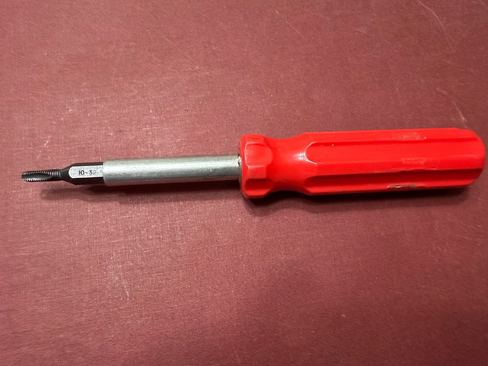 VINTAGE J.A. SEXAUER 4 IN 1 Thread Cleaning Red Screwdriver, White Plains, N.Y.