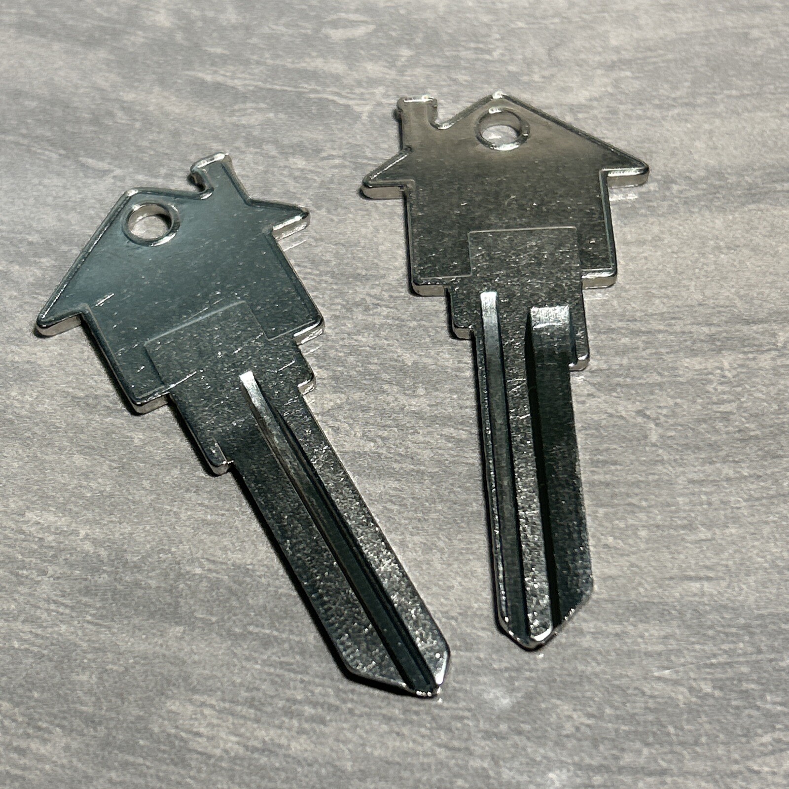 4 PACK KWIKSET NP House Shaped Key Blank 6 Pin KW-11 REAL ESTATE MORTGAGE PROMO