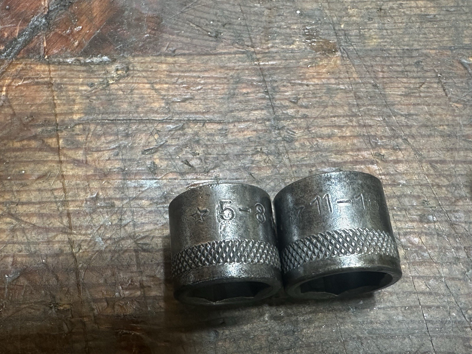 Vintage Hinsdale Sockets Square And Hex Drive Star Logo Sockets In Lot Of 17
