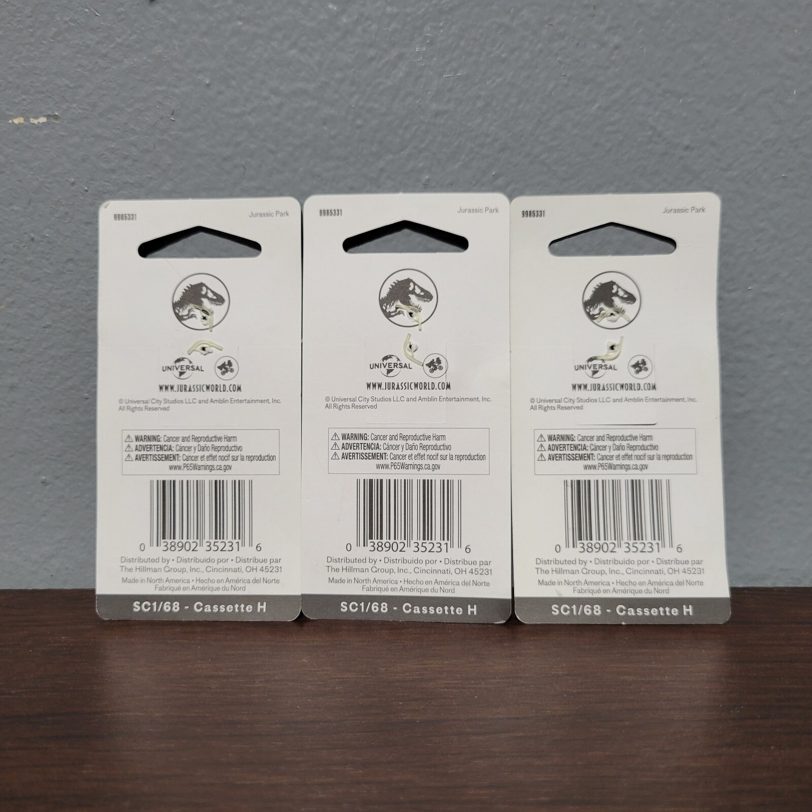 💥 3x Jurassic Park Limited Edition Oversized SC1 Uncut Blank Hillman House Key