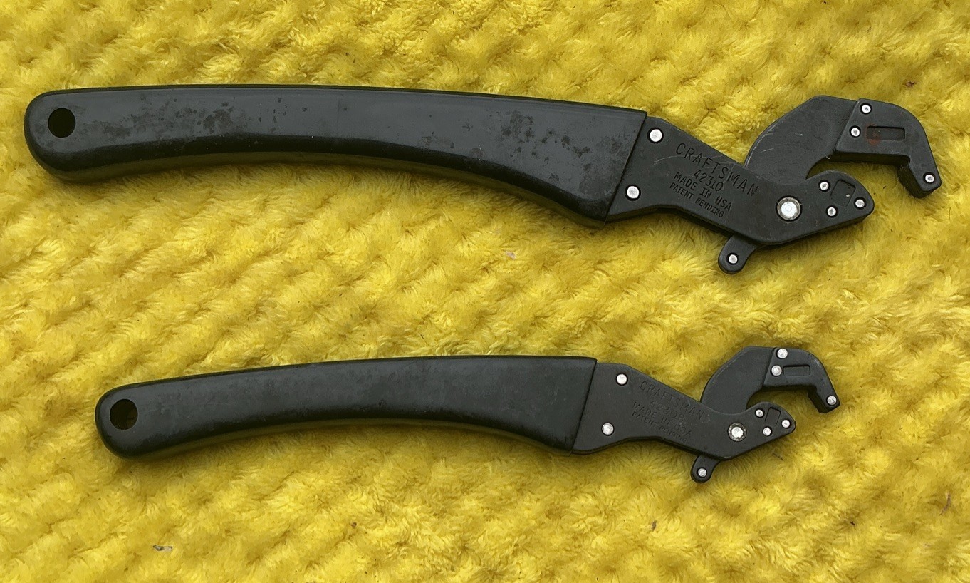 Vintage Craftsman Clench Wrench set 42310 10″ and 42308 8″ Made in USA Set of 2
