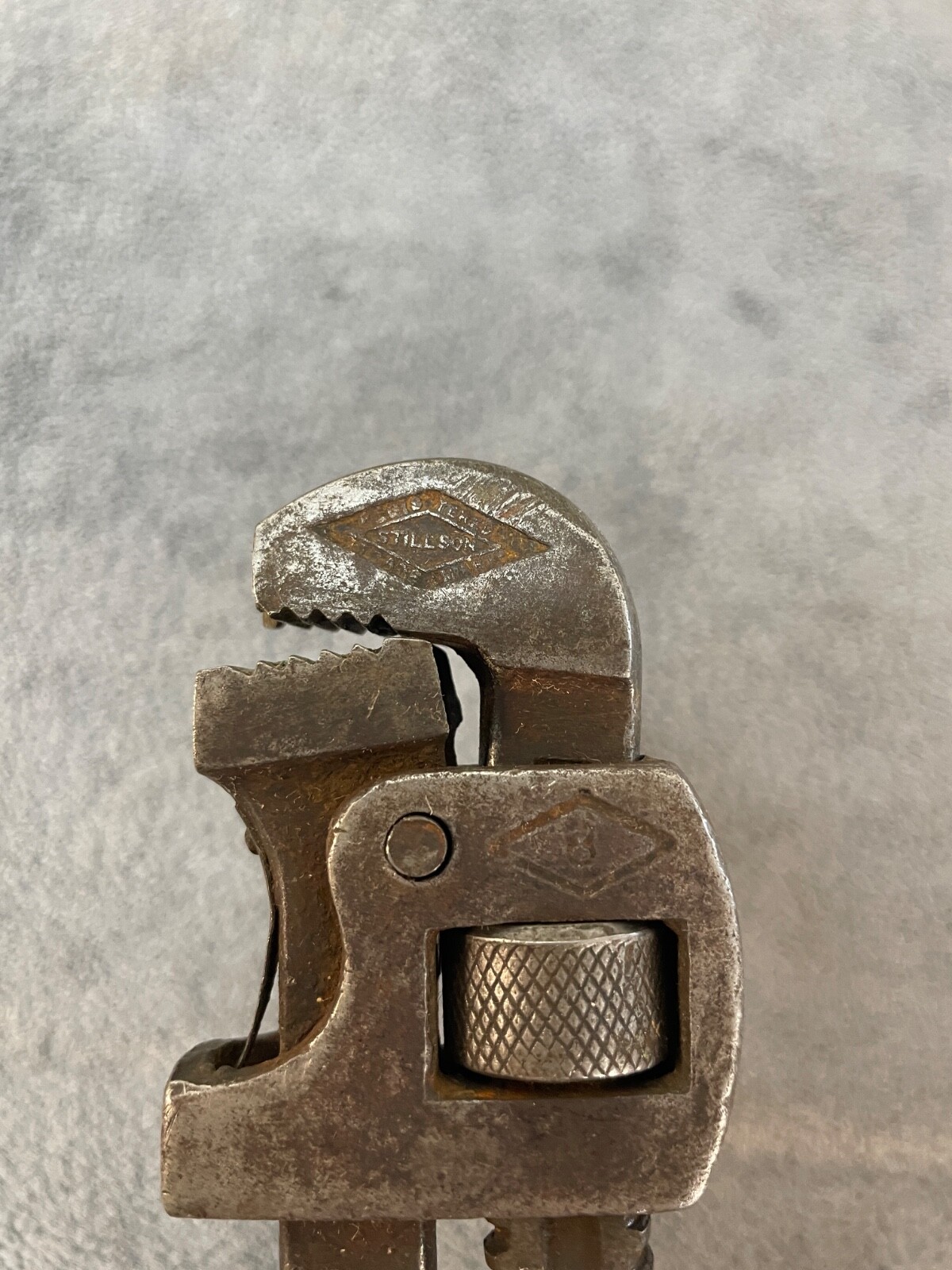 Walworth Mfg. Co Boston USA Registered Stillson #8 Wood Handle Pipe Wrench