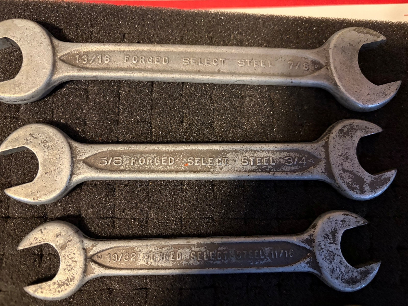 5 Piece VTG Forged Select Steel Indestro Double Open End Wrench 1/2″ 7/8″ USA