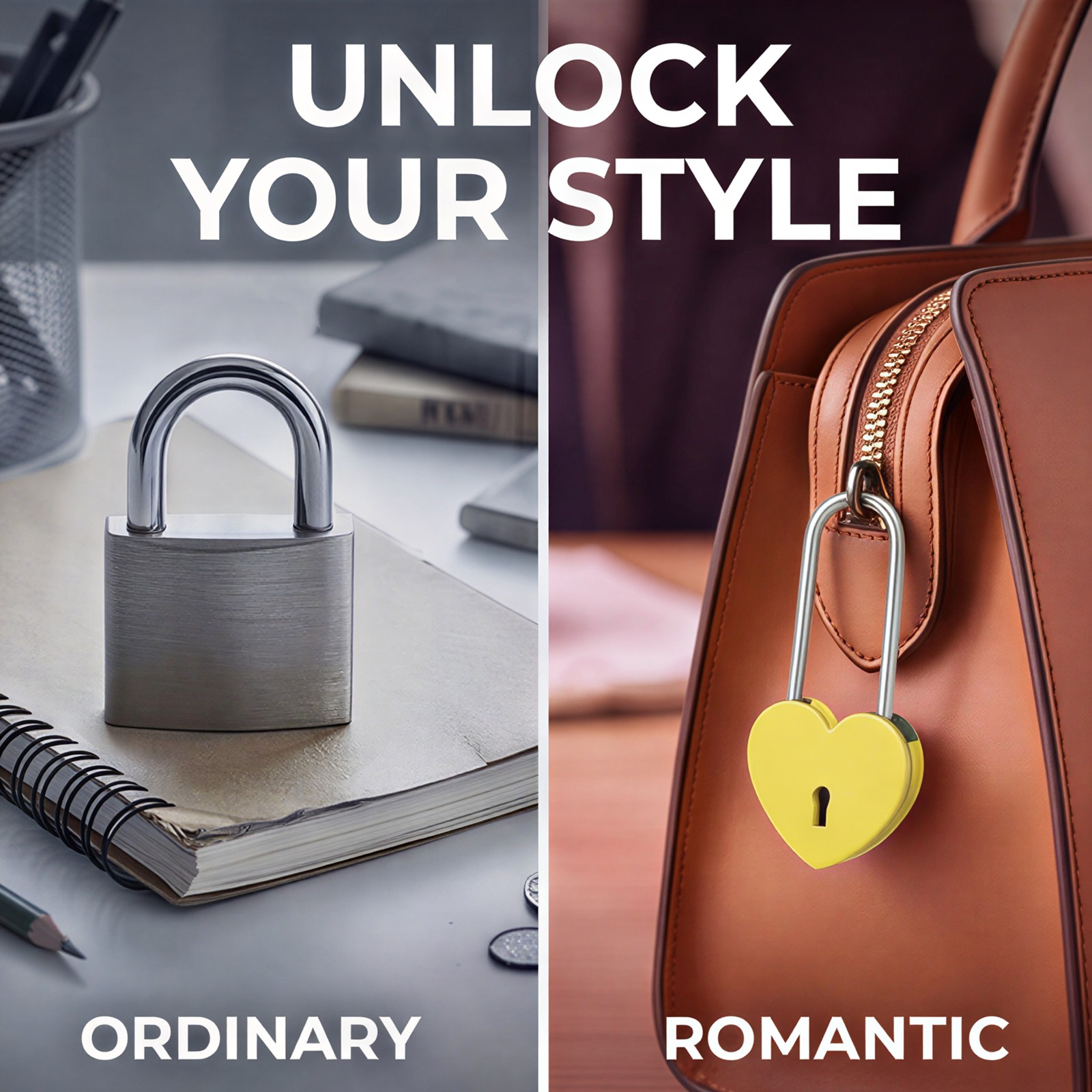 10 Pcs 45x100mm Alloy Steel Heart Padlock with Keys Love Locks Yellow