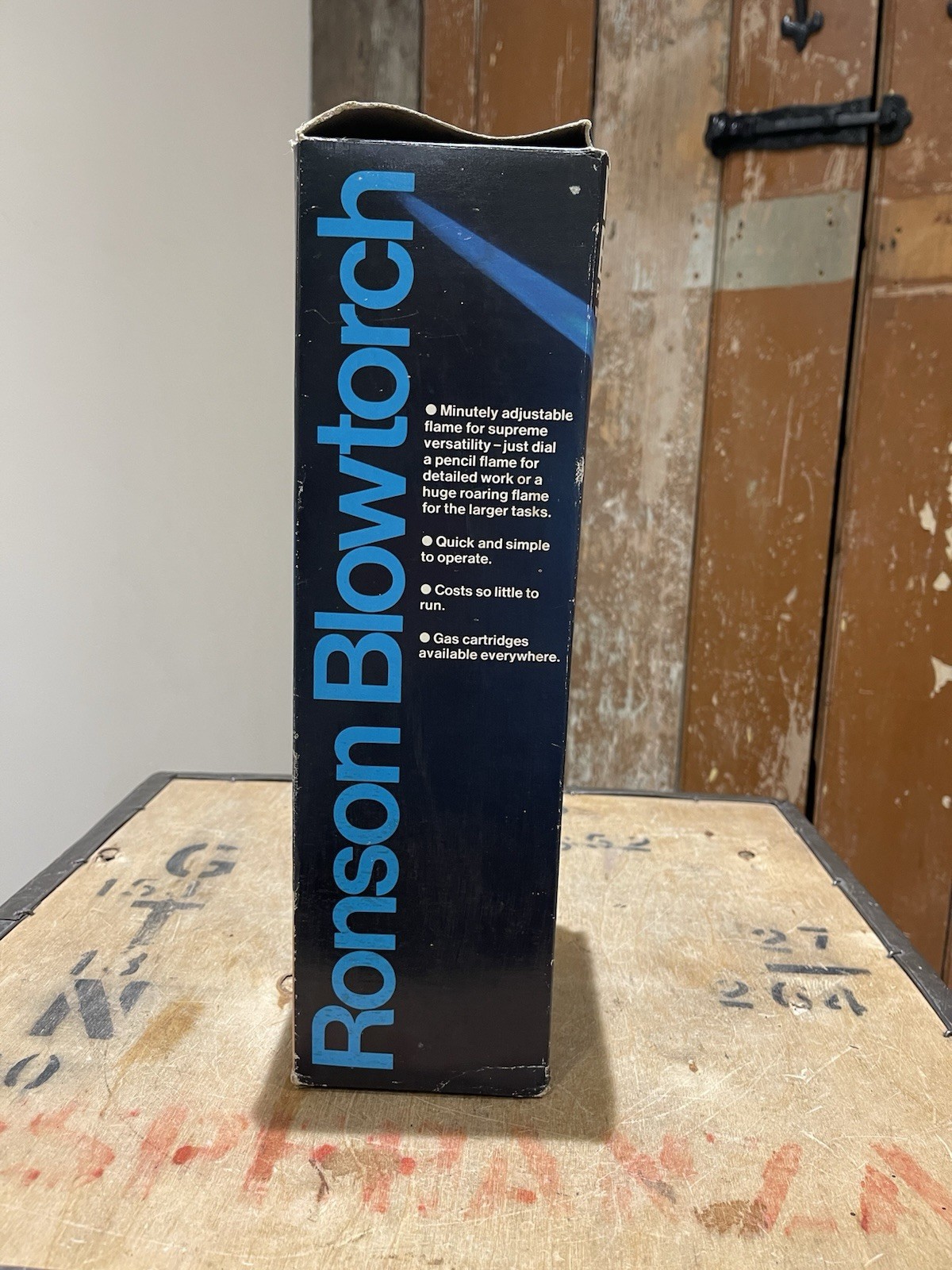Vintage Ronson Blowtorch RBT3 Kit Butane Canister Hi Heat Gas Portable