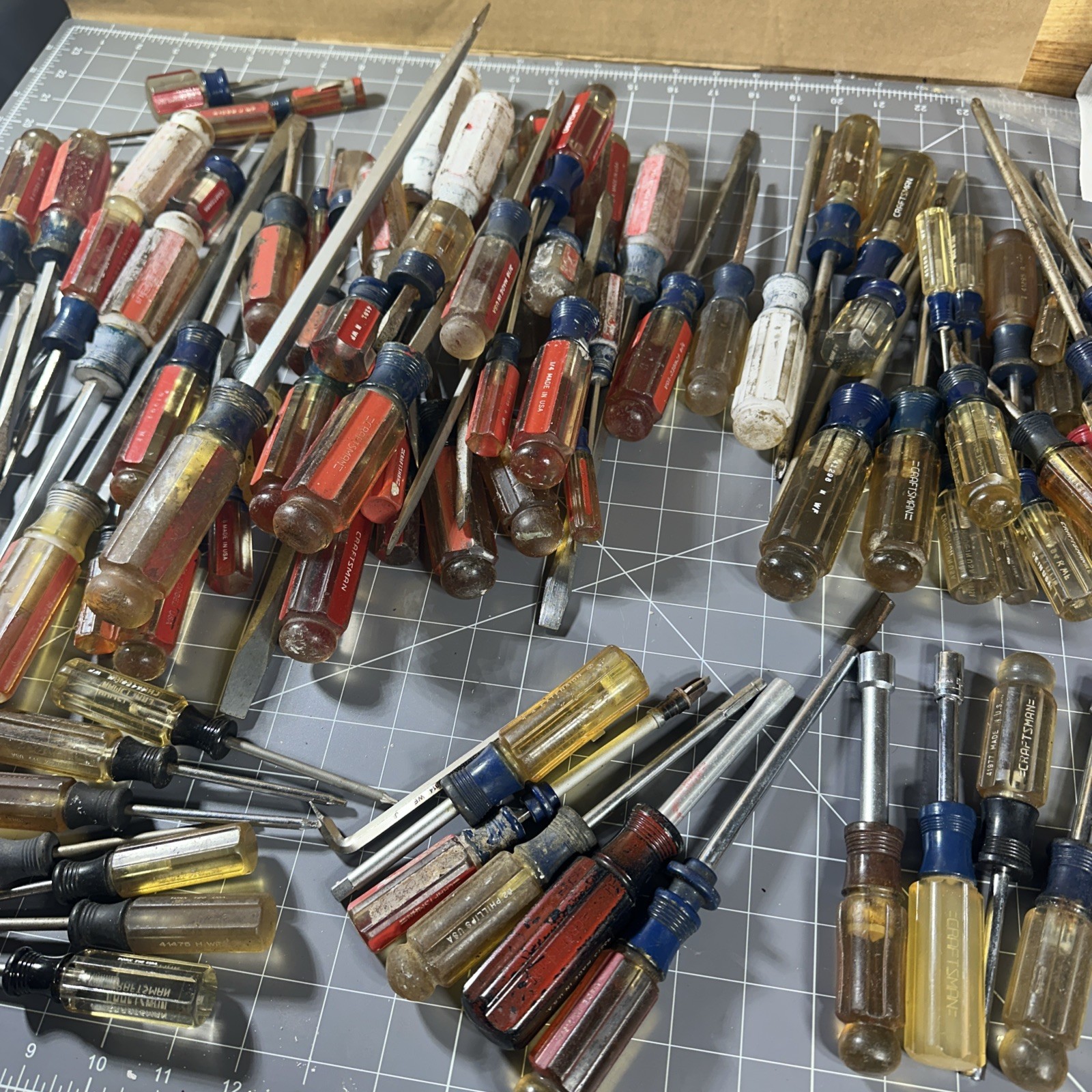 Vintage Craftsman Screwdriver 89pc Lot Phillips Slotted Nut Driver Torx USA Made