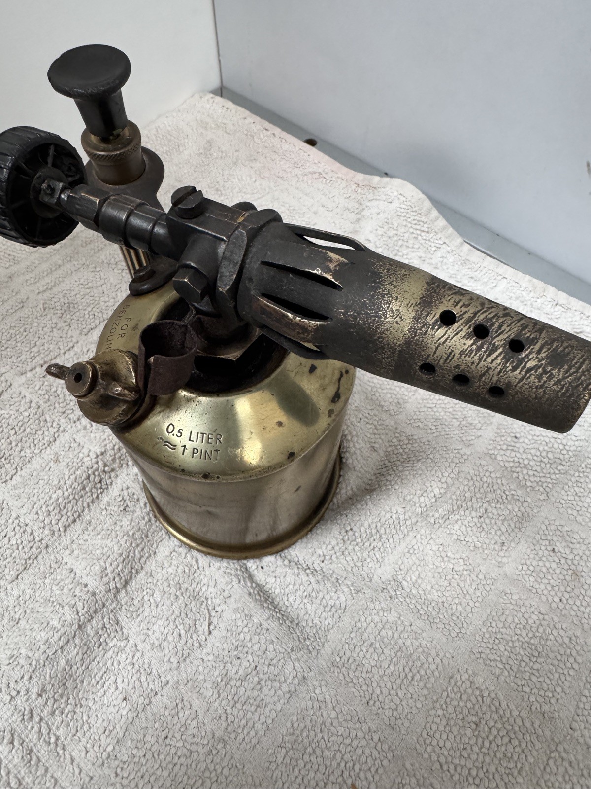 Max Sievert Vintage Blowlamp Type 223 Stockholm Brass Good Condition Brass