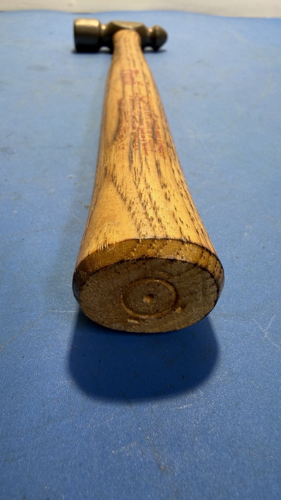 Plumb Vintage Ball Peen Hammer Wooden Handle USA 11 1/2” Long