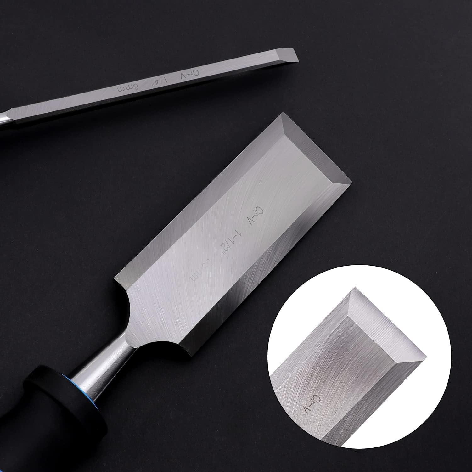 Versatile 8-Piece Woodworking Chisel Set with Honing Guide & Sharpening Stone