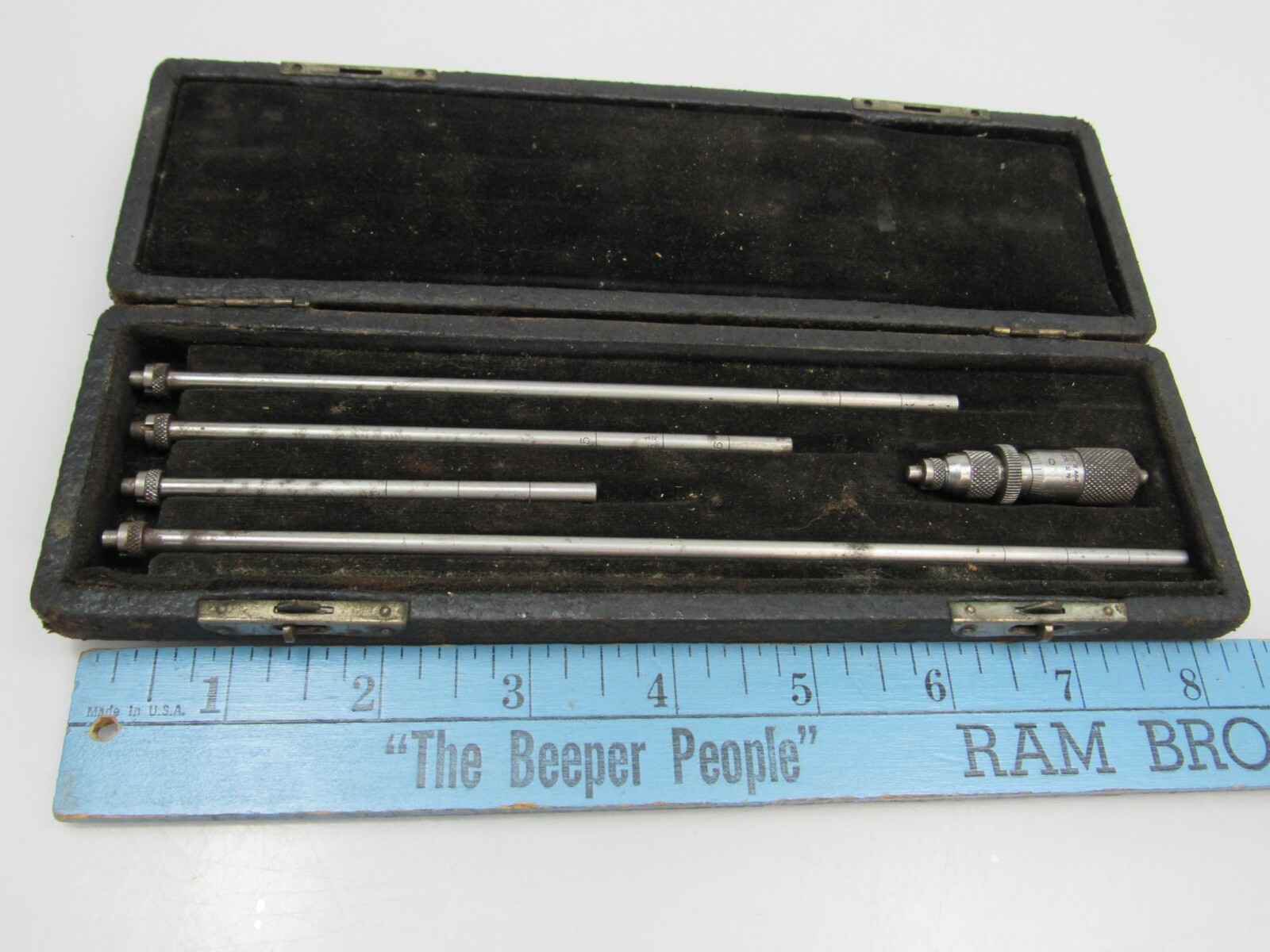 Vintage Brown & Sharpe Inside Micrometer Set 2″ to 9″