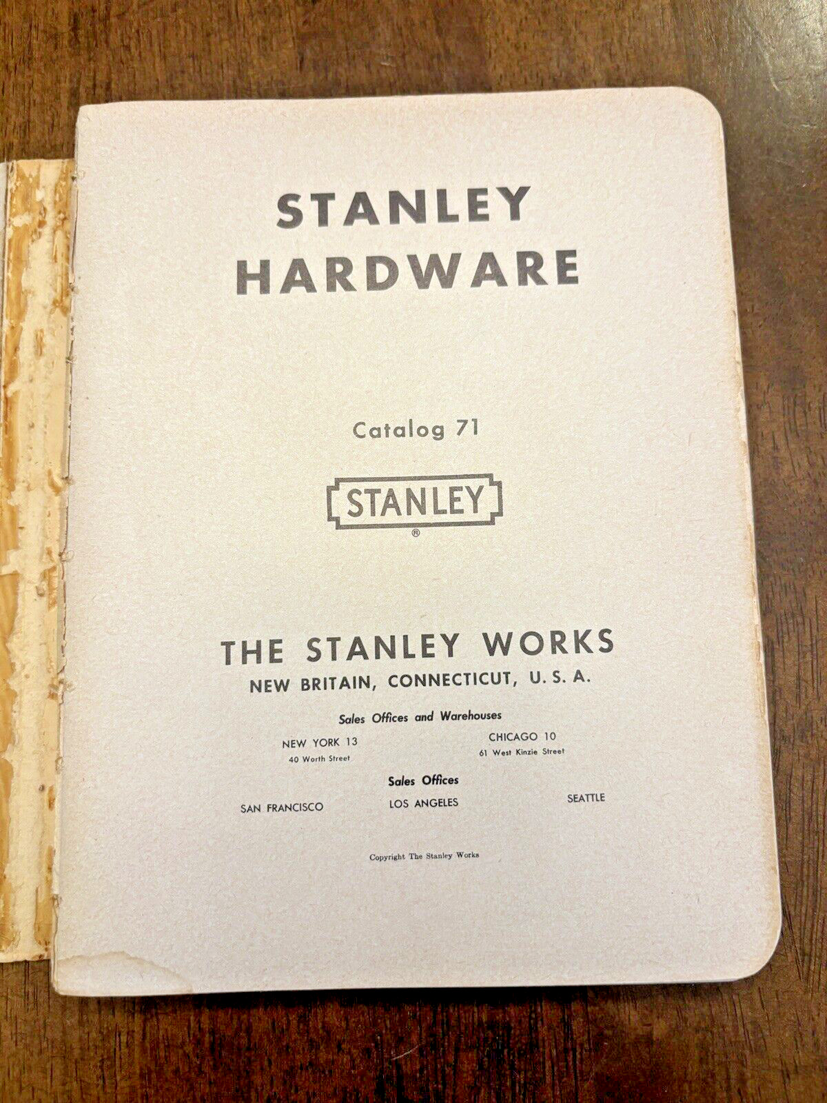 1950s Stanley Hardware Catalog 71 Stanley Works New Britain Connecticut CT Tools