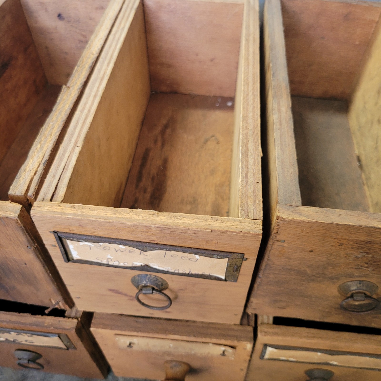 11 Vintage Tool Hardware Parts Cabinet Drawers Homemade Wood Garage Knobs Craft