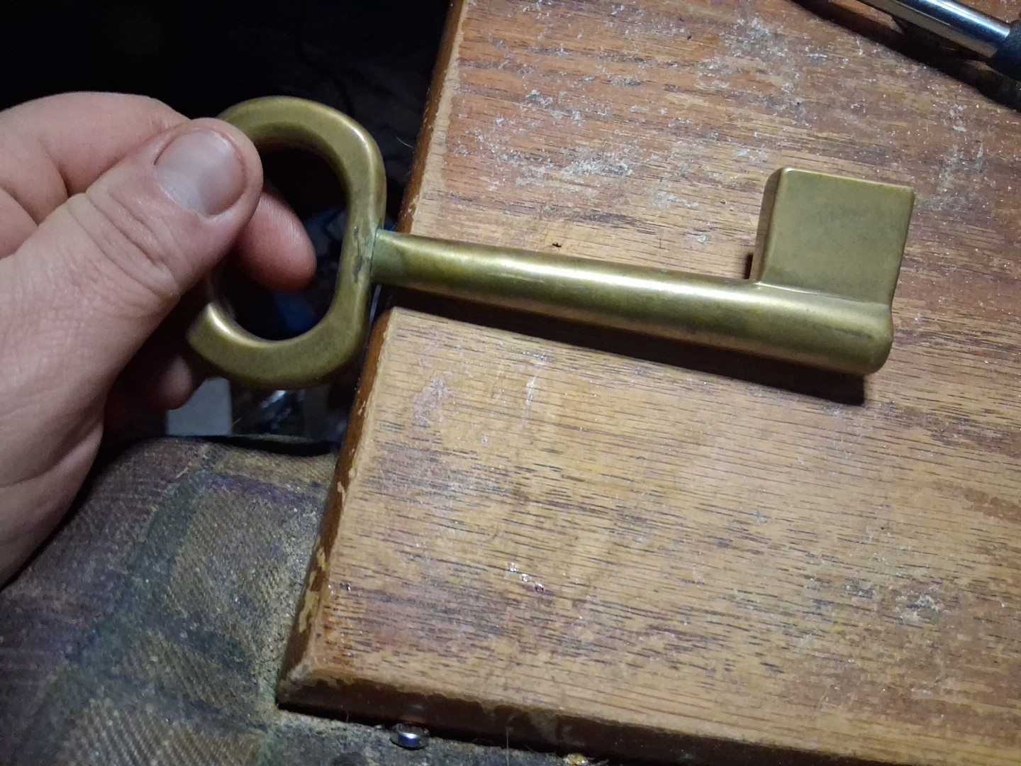 Large 5 1/2 Inch Brass Key