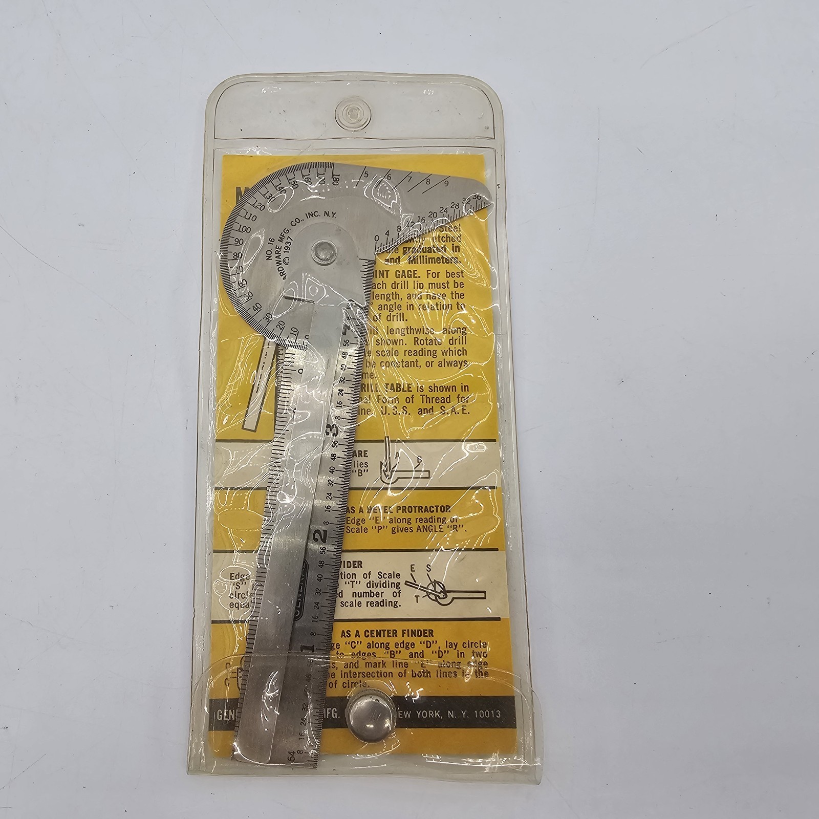 General Hardware MFG. No. 16 Multi-Use Rule and Gage 64th and Metric Scale