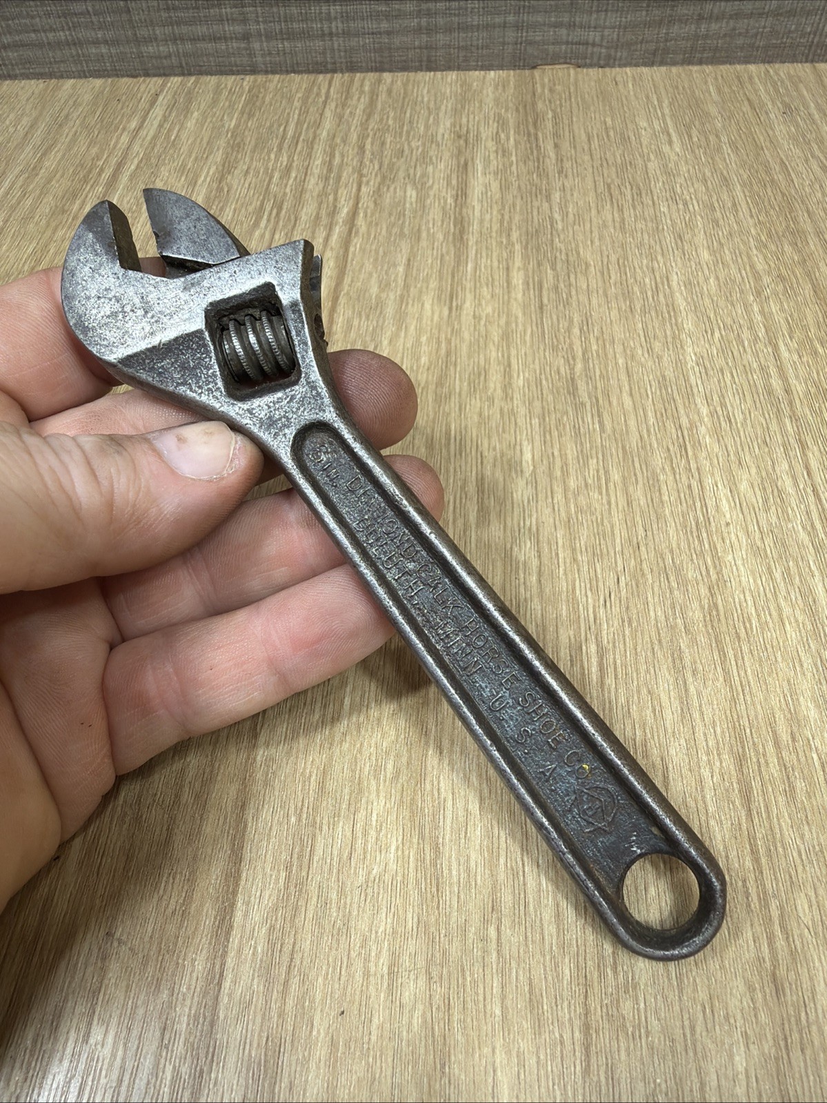 Vintage Diamond Calk Horseshoe Co. 6″ Adjustable Wrench A215 Drop Forged
