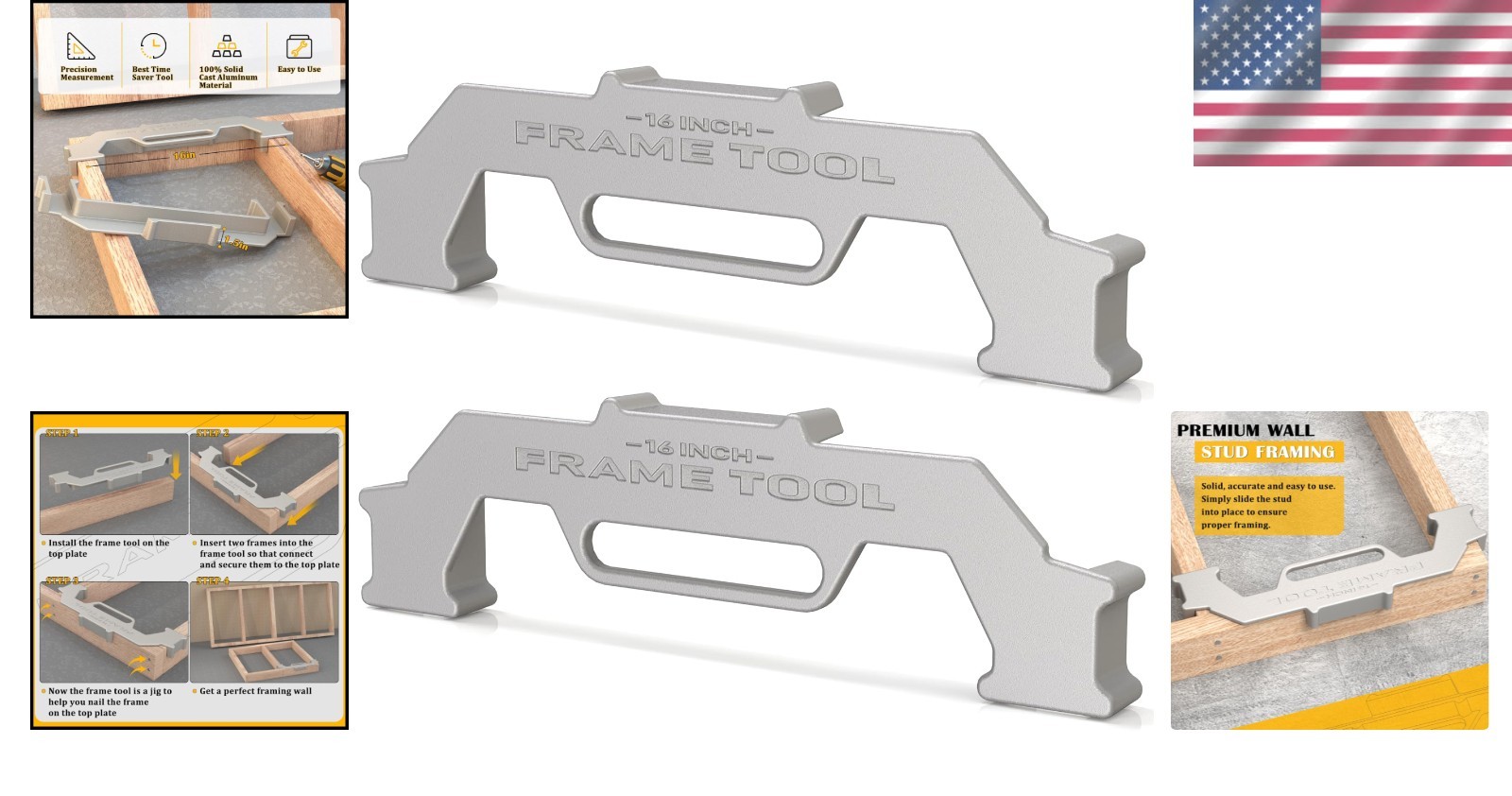 Professional Wall Stud Framing Tool – Enhances Accuracy & Efficiency – 2 Pack